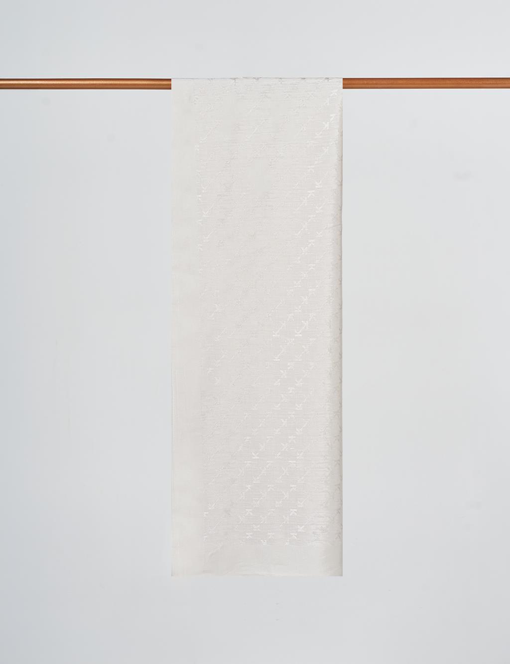 Logo Detailed Cotton Shawl Stone