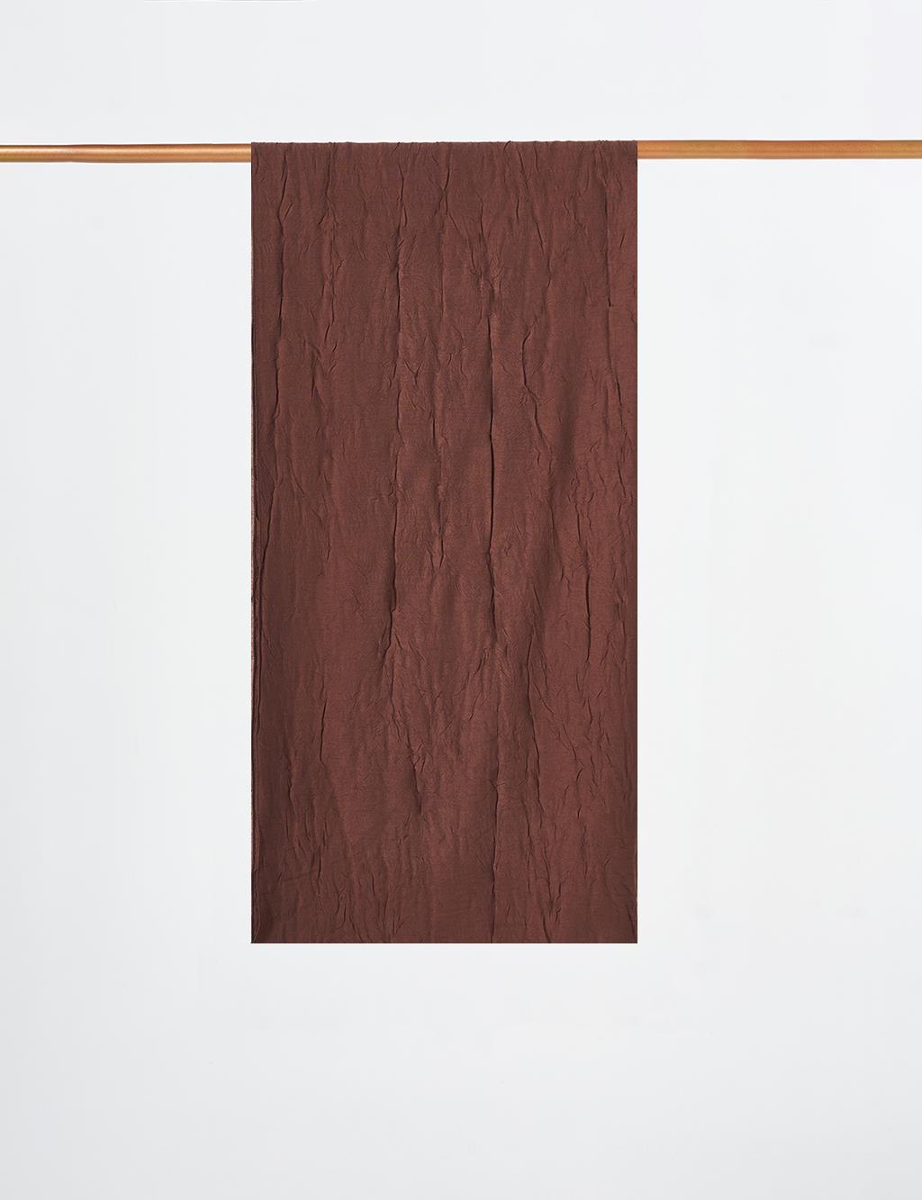 Crinkle Shawl Dark Brown