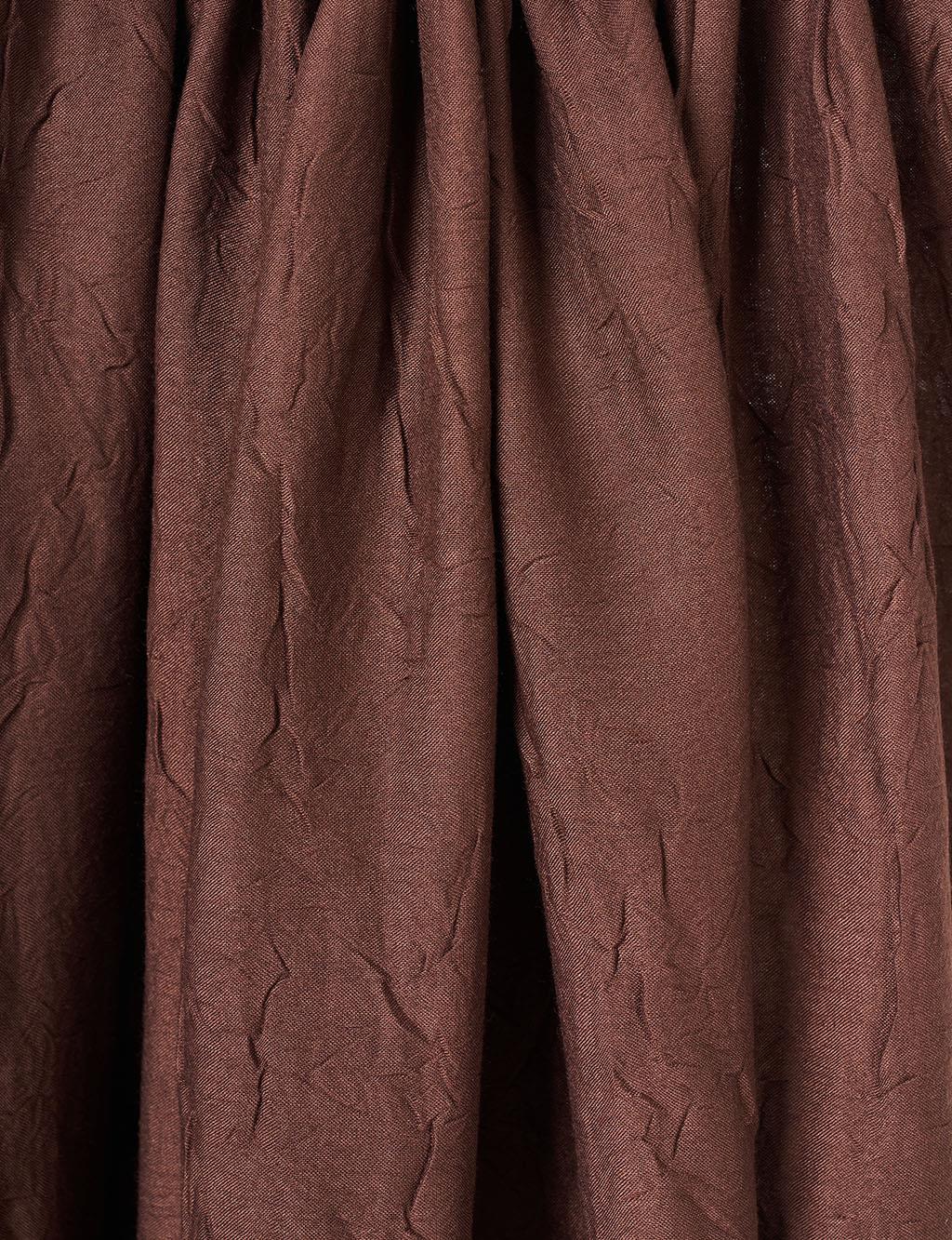 Crinkle Shawl Dark Brown