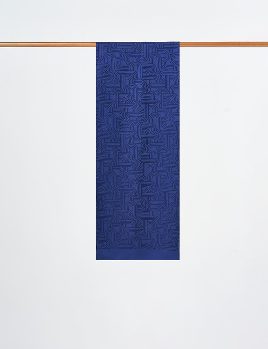 Geometric Pattern Shawl Blue