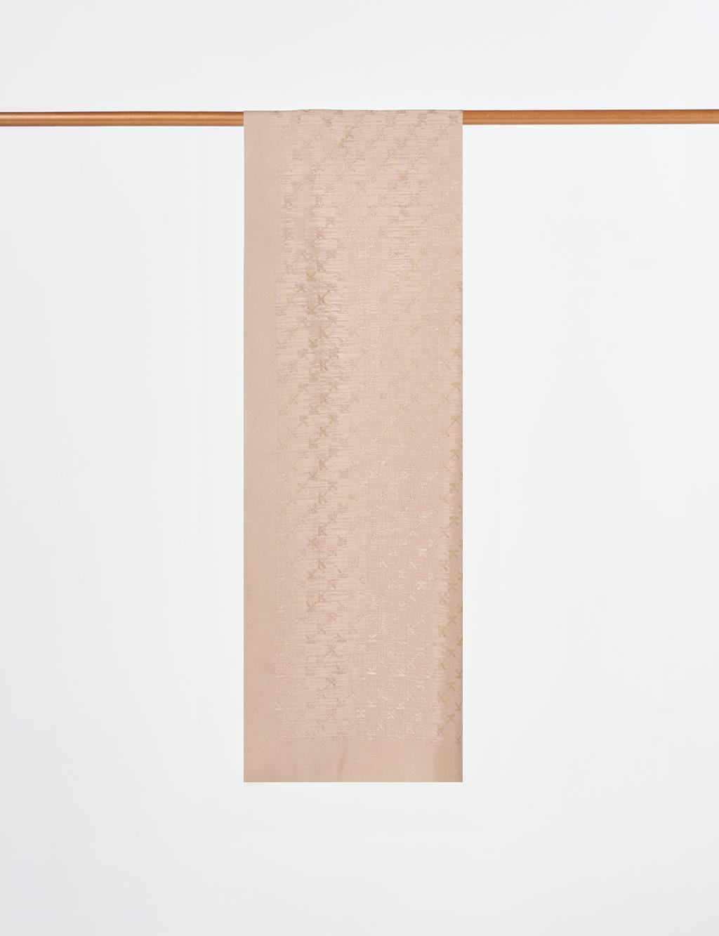 Logo Detailed Cotton Shawl Beige