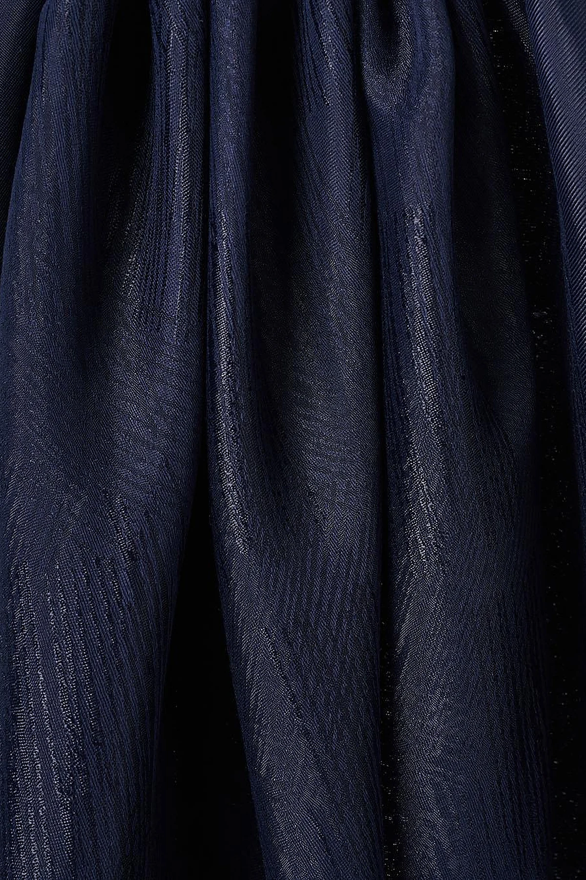 Brush Patterned Viscose Shawl Navy