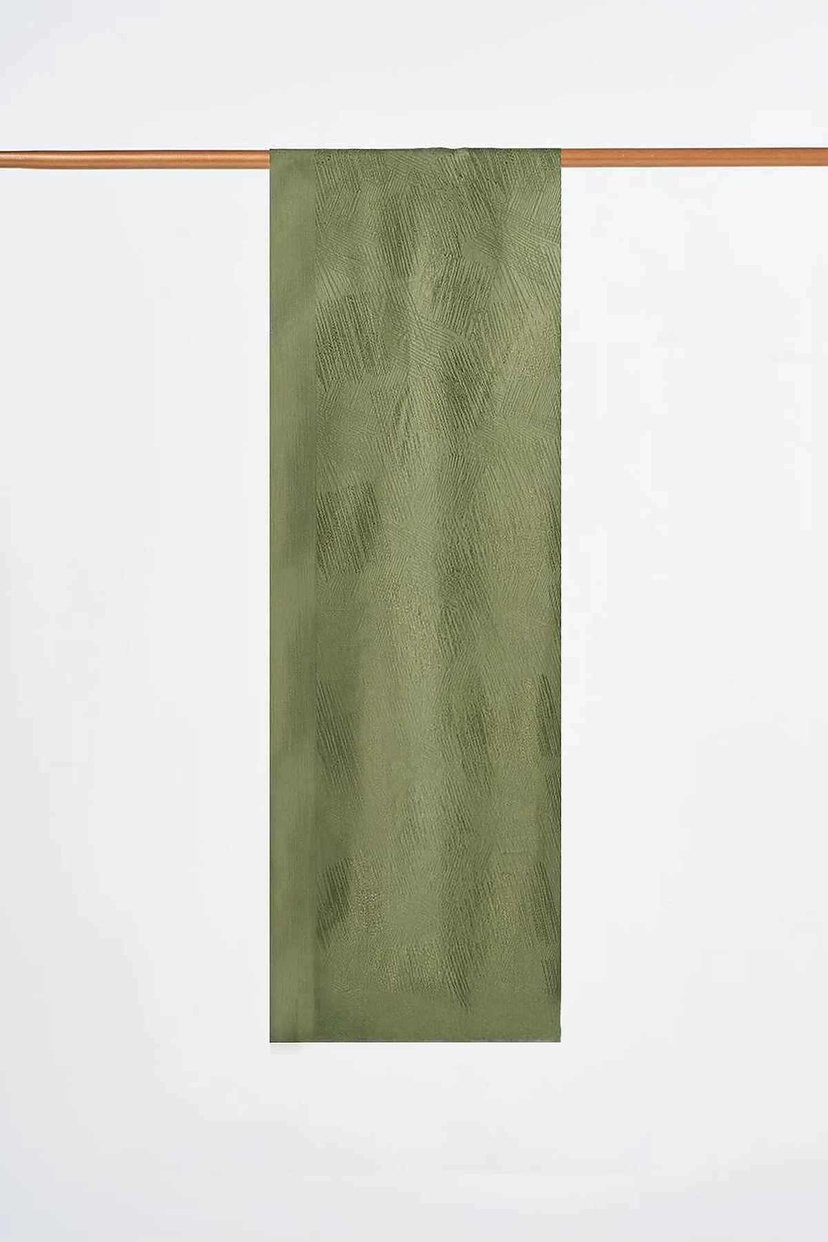 Brush Patterned Viscose Shawl Forest Green
