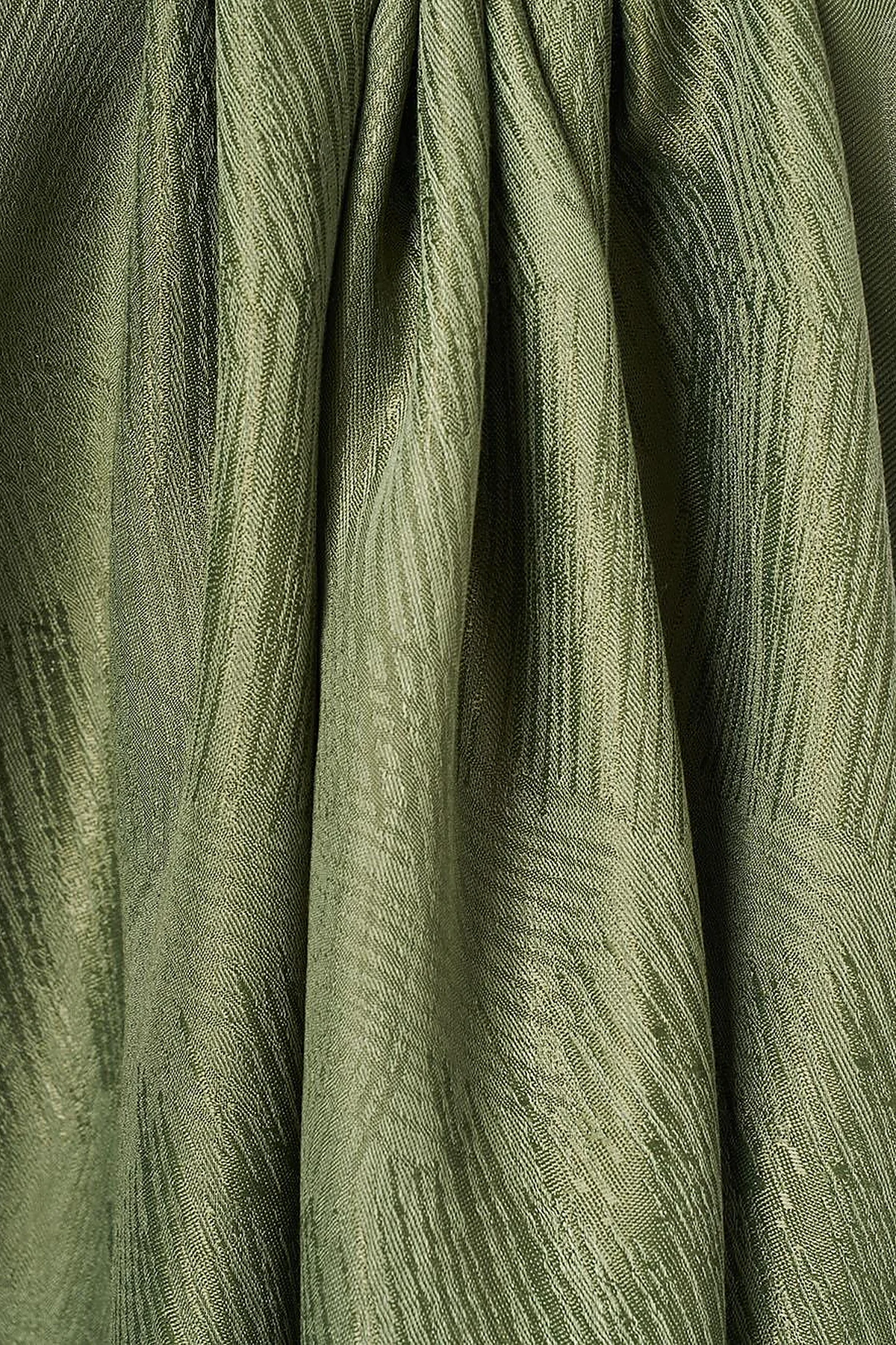 Brush Patterned Viscose Shawl Forest Green