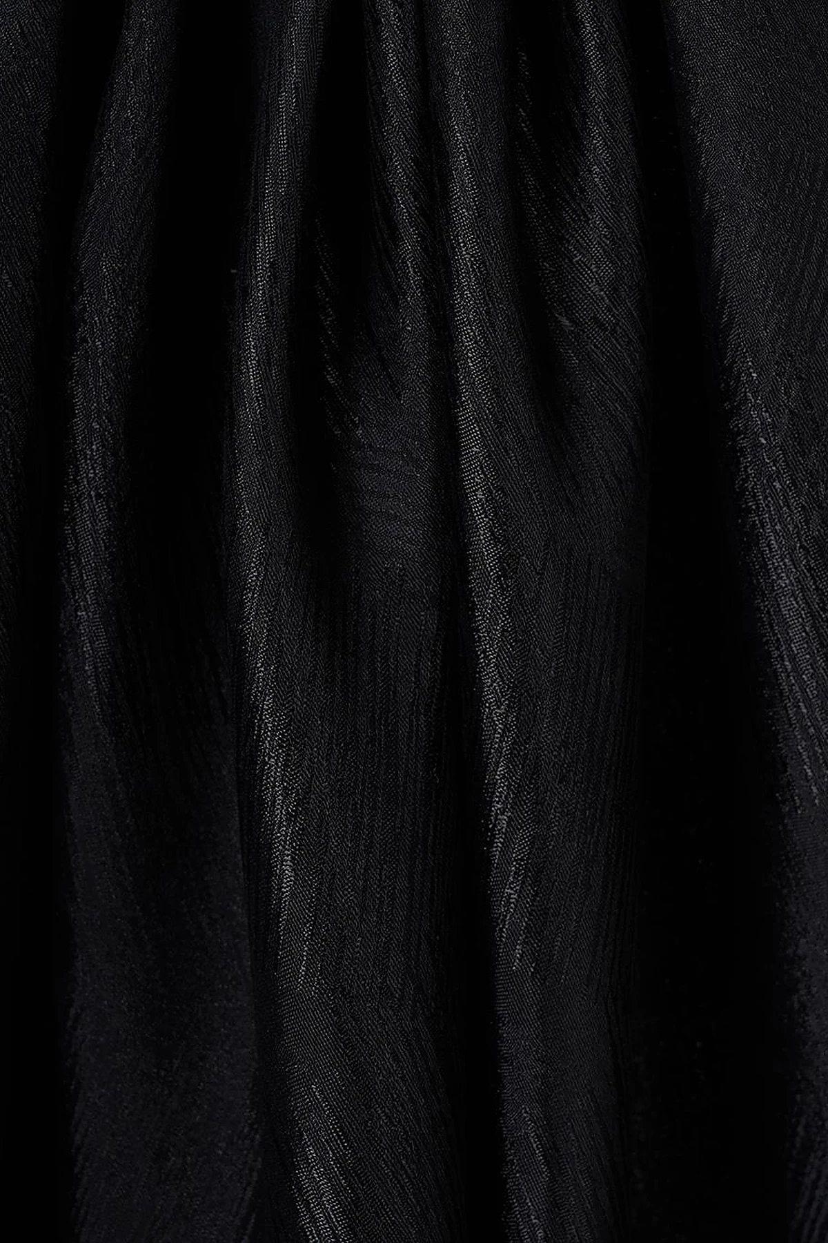 Brush Patterned Viscose Shawl Black