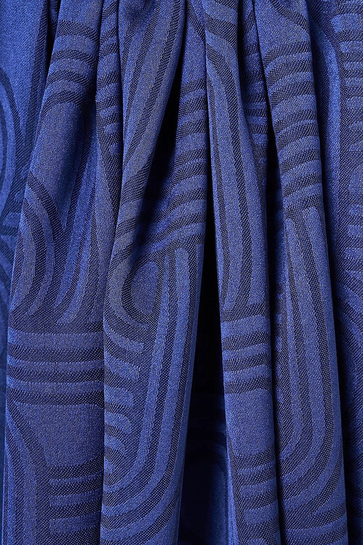 Geometric Pattern Shawl Blue