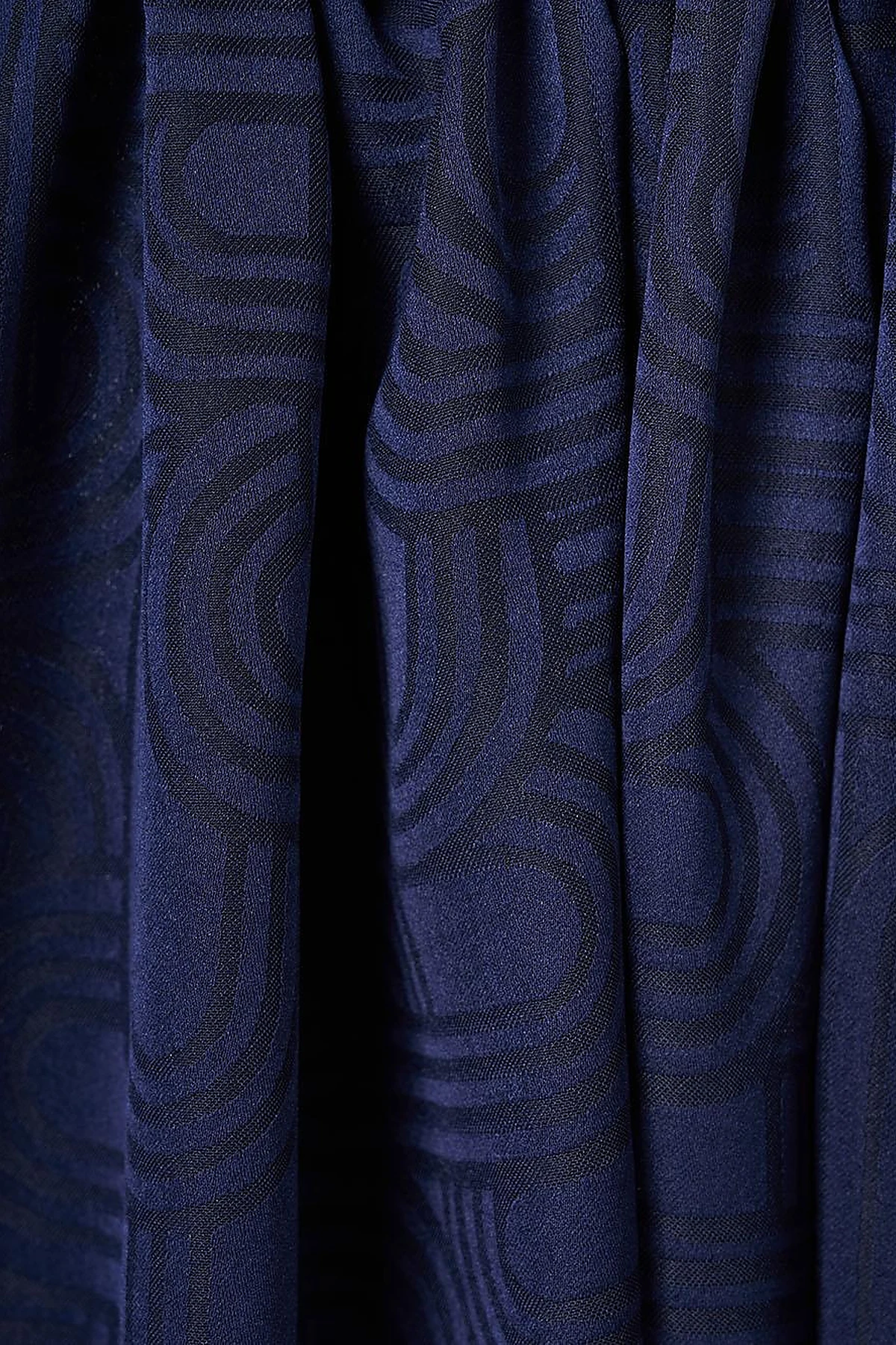 Geometric Pattern Shawl Navy