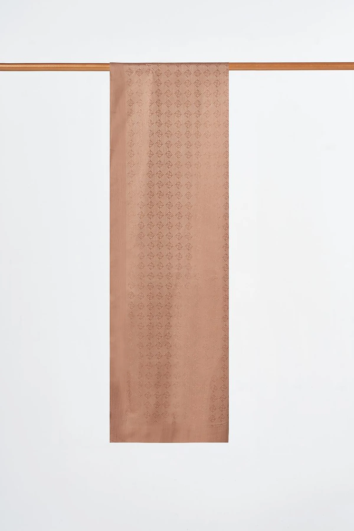 Monogram Detailed Viscose Shawl Brown