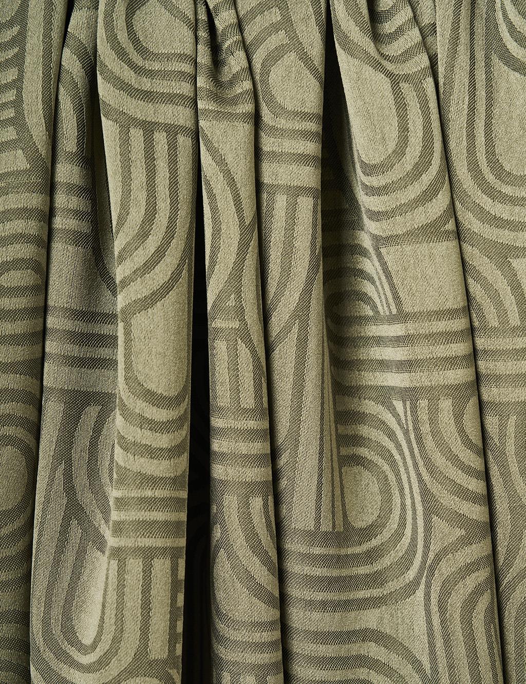 Geometric Pattern Shawl Forest Green