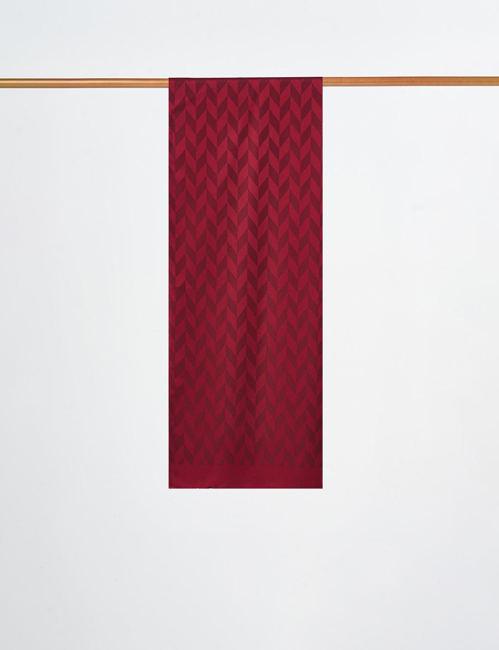 Herringbone Pattern Shawl Burgundy