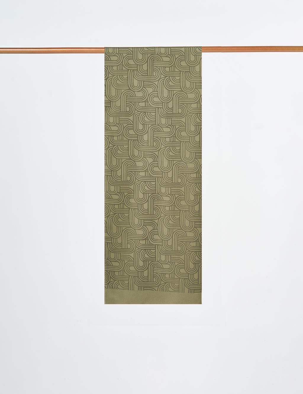 Geometric Pattern Shawl Forest Green
