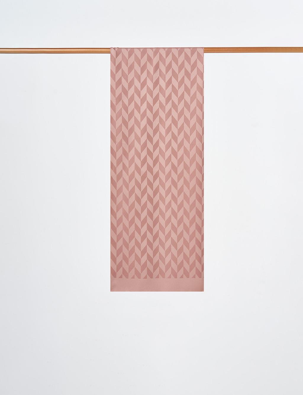 Herringbone Pattern Shawl Milk Coffee
