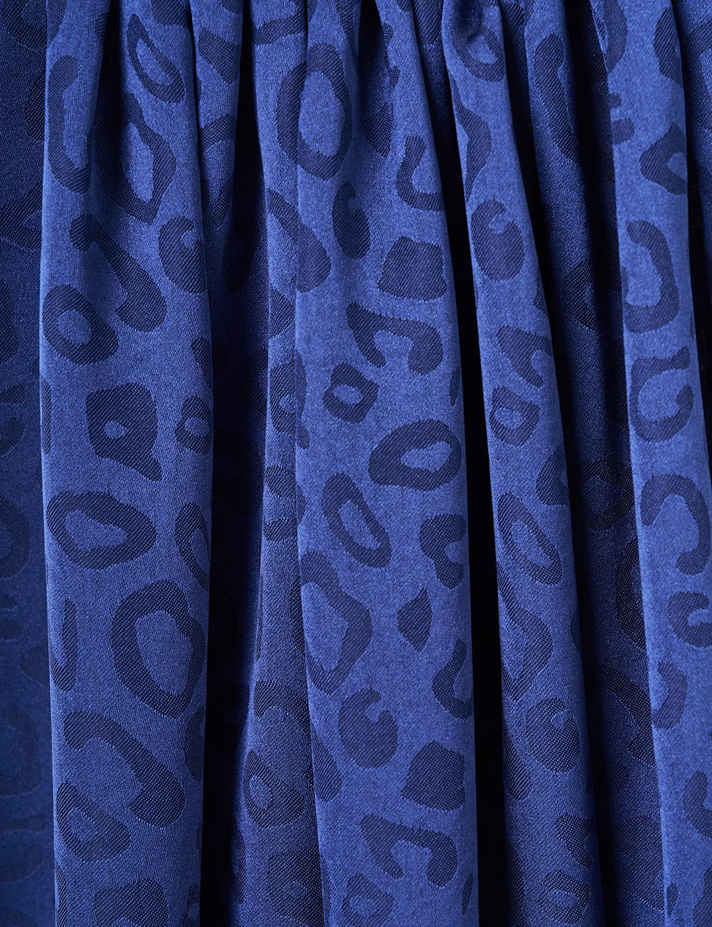 Leopard Pattern Shawl Blue