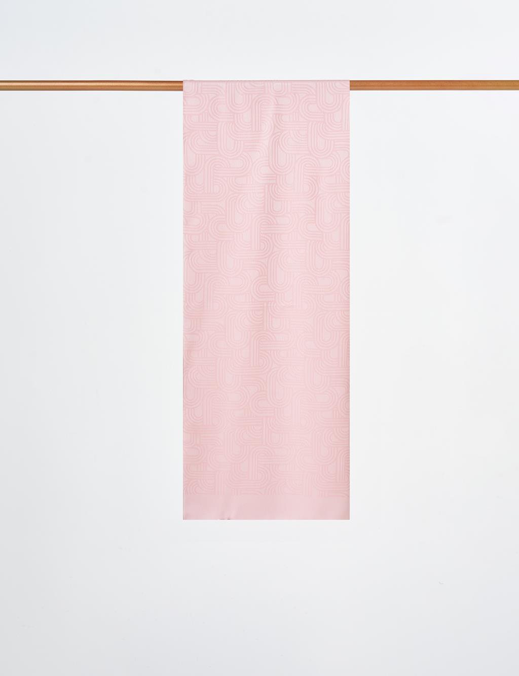 Geometric Pattern Shawl Powder Pink