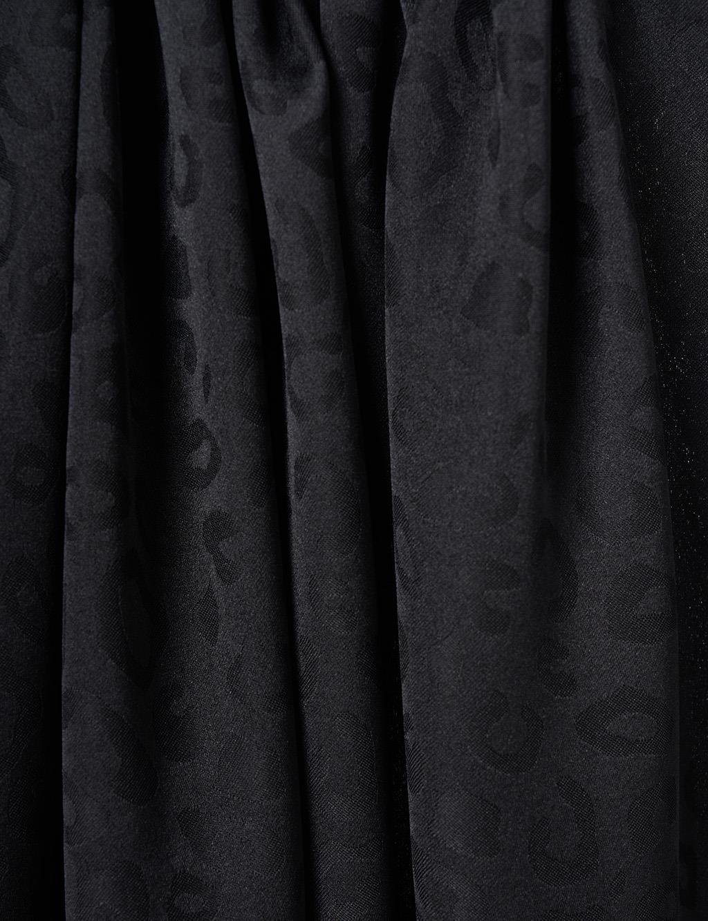 Leopard Pattern Shawl Black