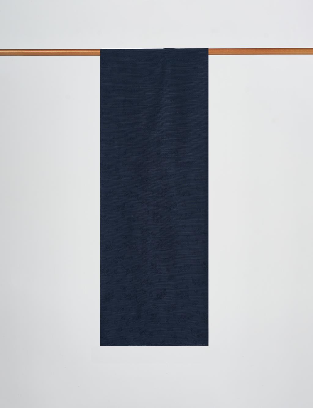 Floral Patterned Lyocell Shawl Navy