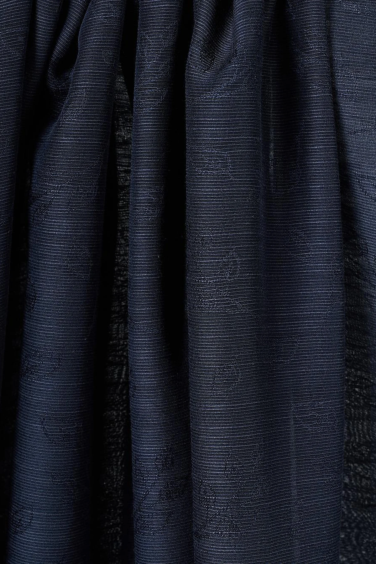 Floral Patterned Lyocell Shawl Navy