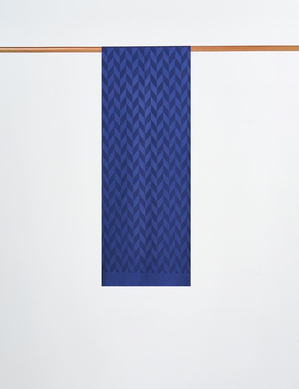 Herringbone Pattern Shawl Blue