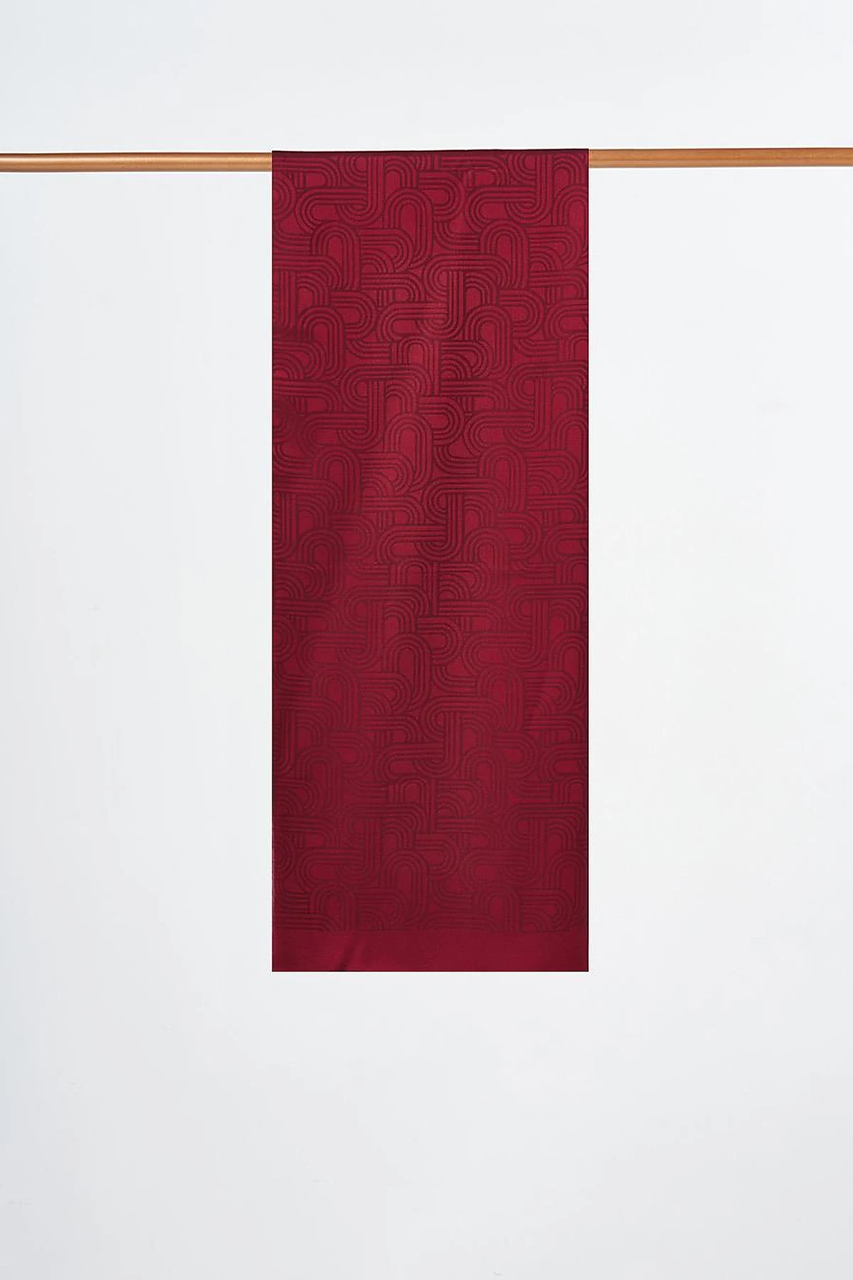Geometric Pattern Shawl Burgundy