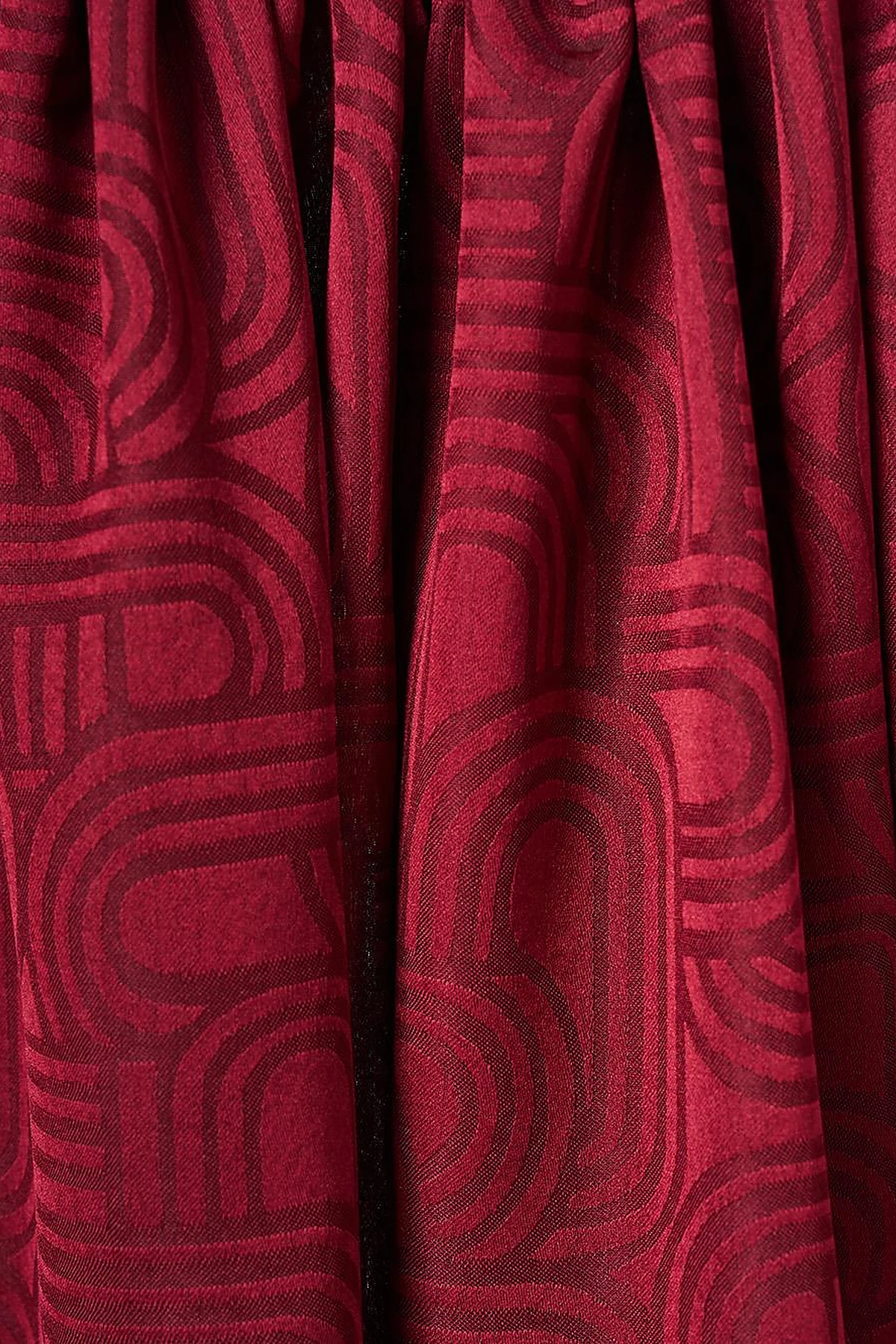 Geometric Pattern Shawl Burgundy