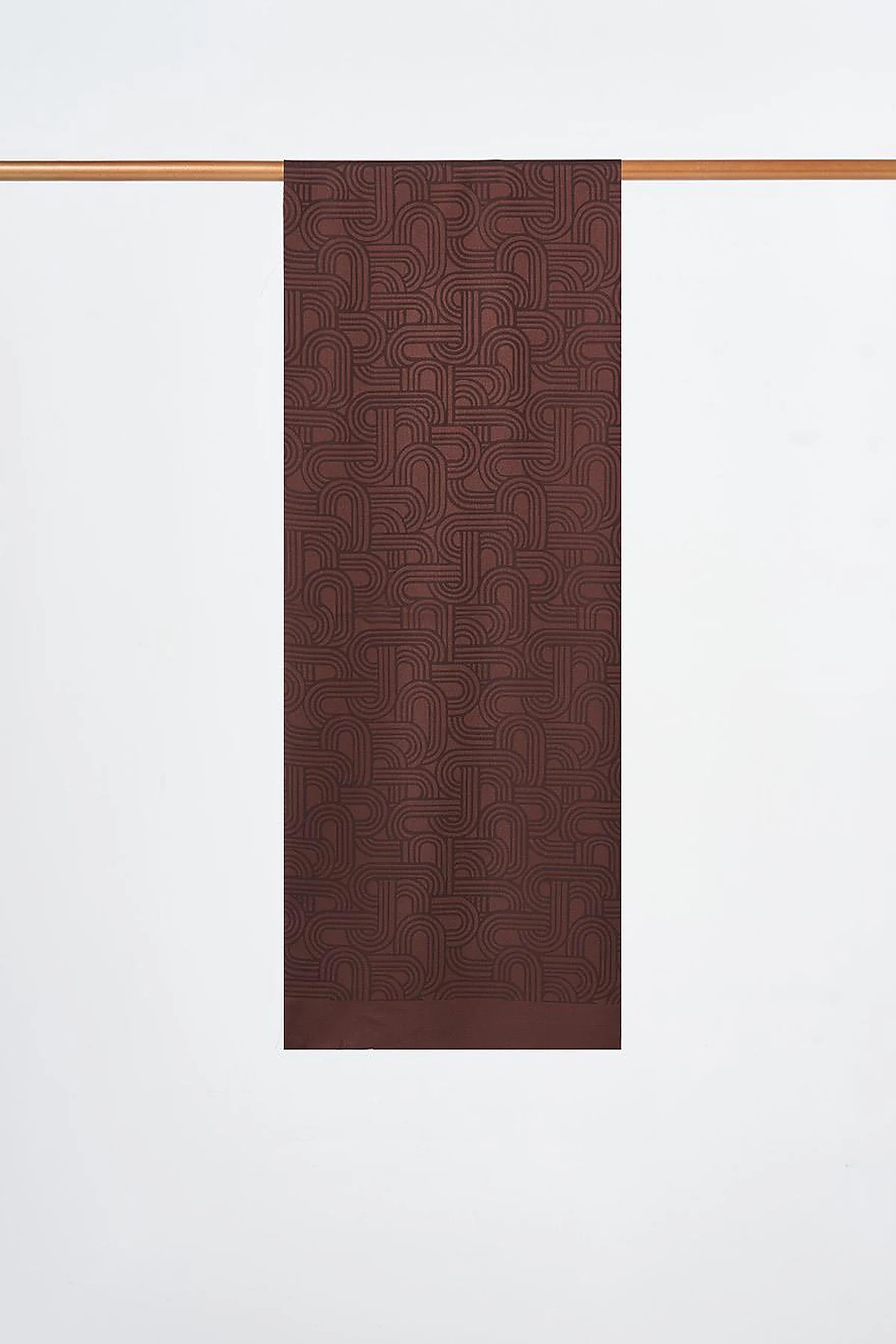 Geometric Pattern Shawl Dark Brown