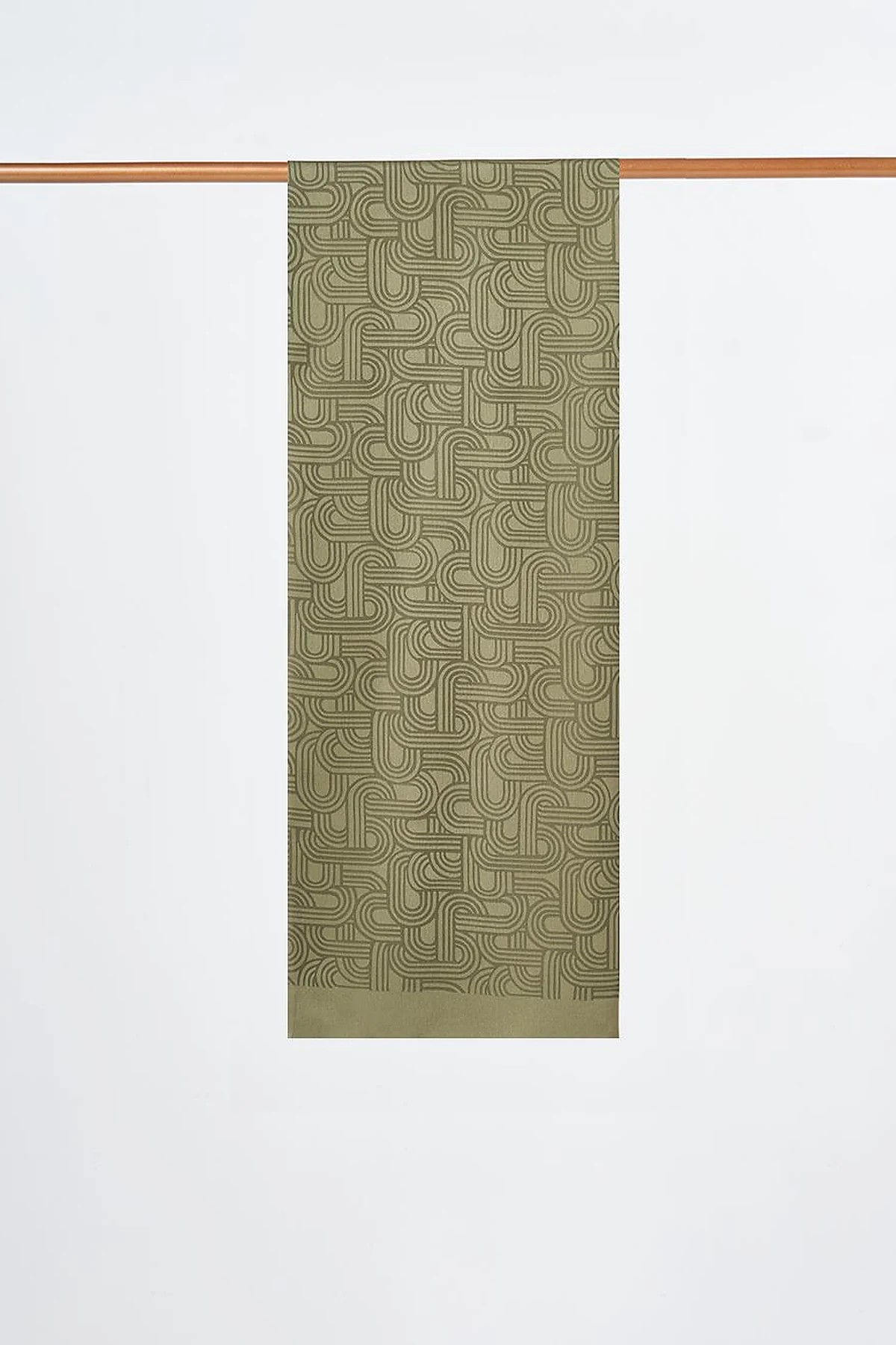 Geometric Pattern Shawl Forest Green