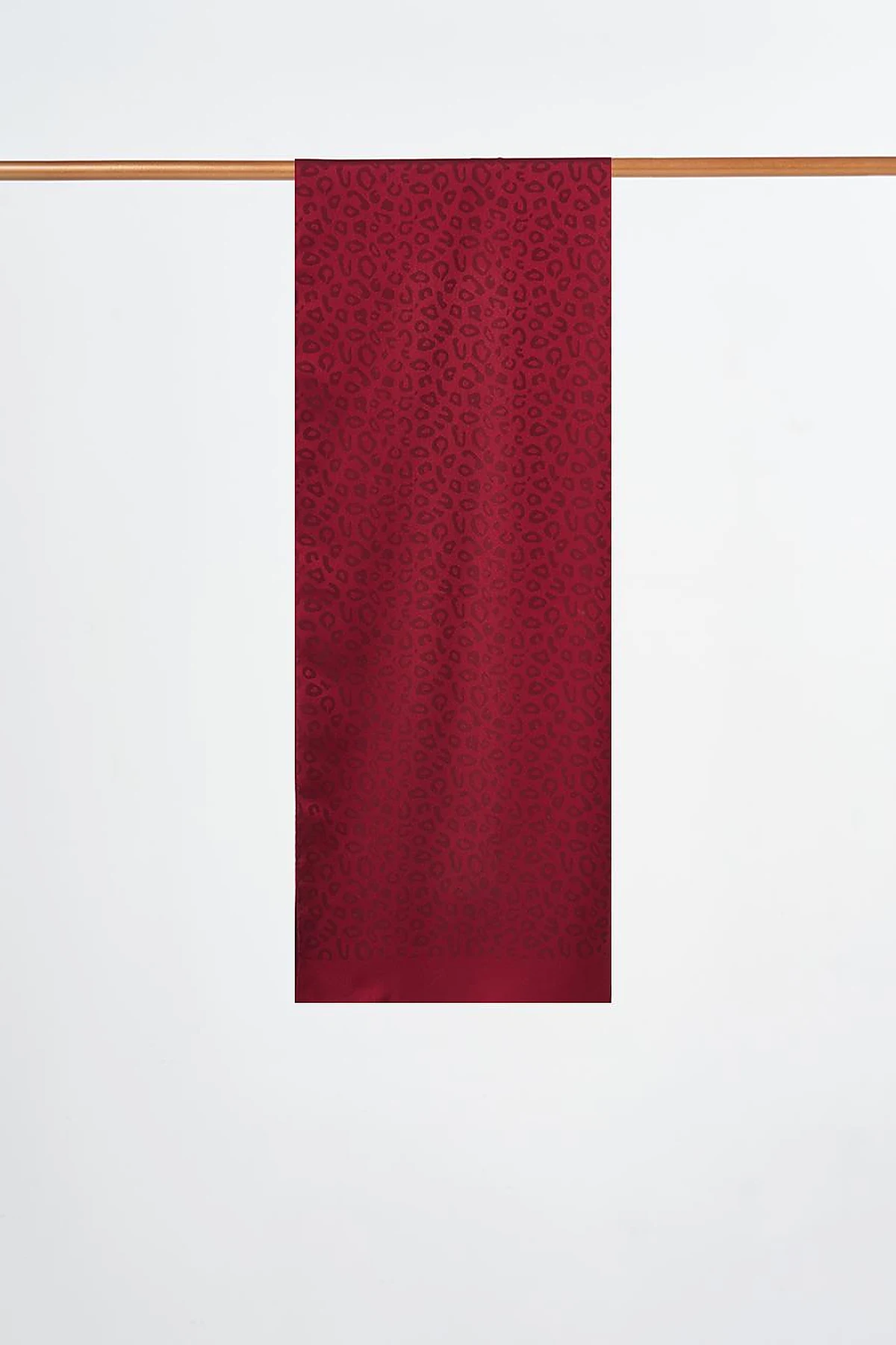 Leopard Pattern Shawl Burgundy