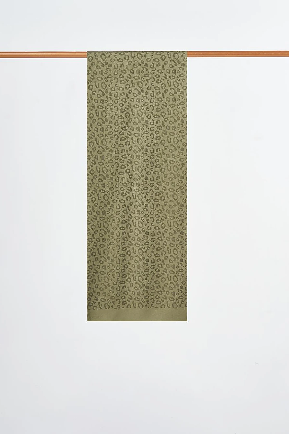 Leopard Pattern Shawl Forest Green
