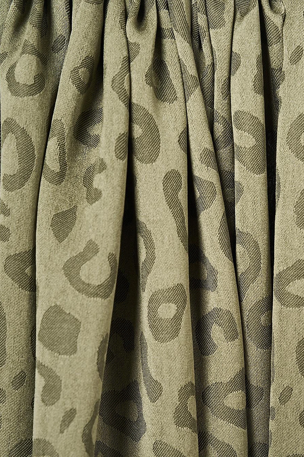 Leopard Pattern Shawl Forest Green