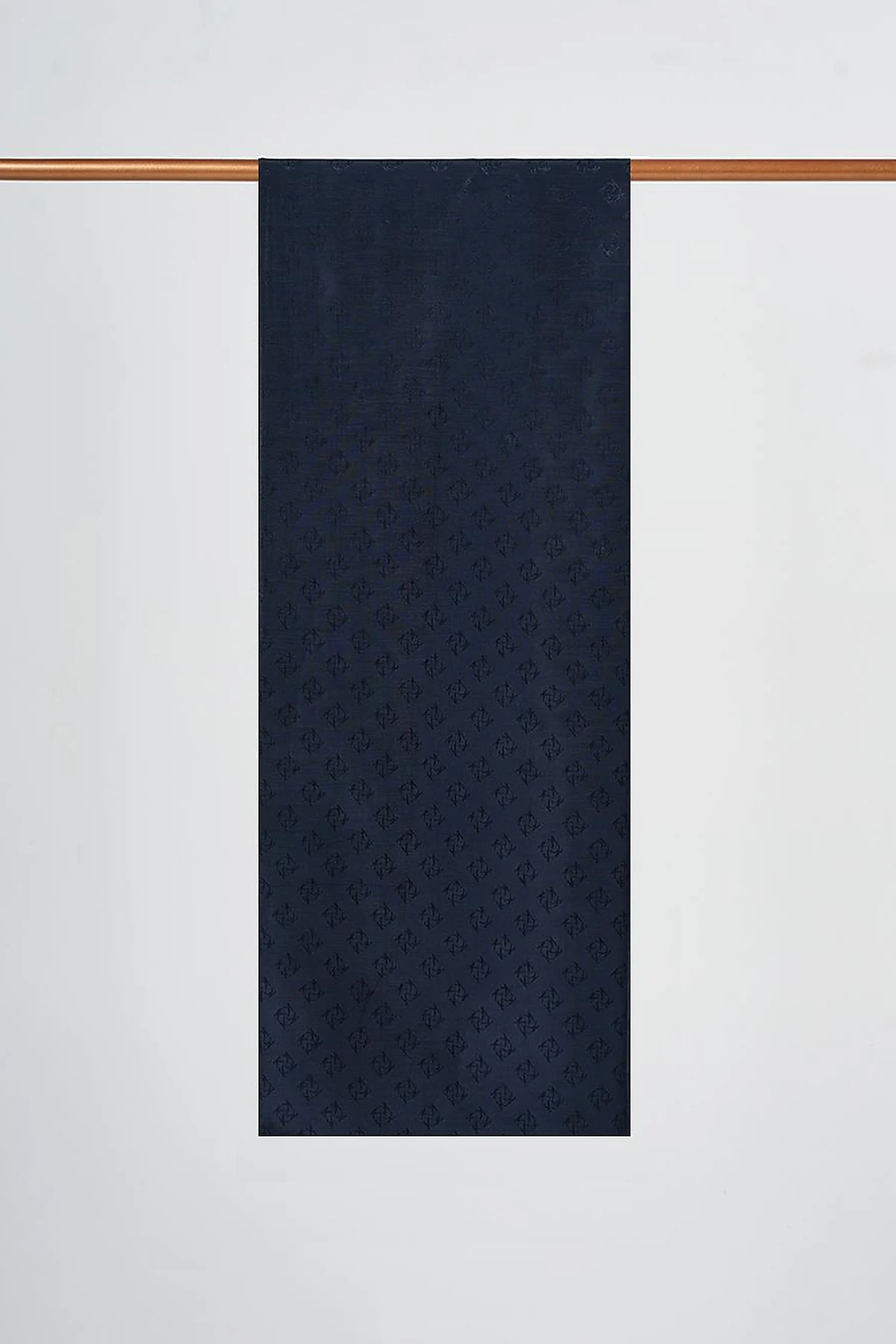 Logo Detailed Lyocell Shawl Navy