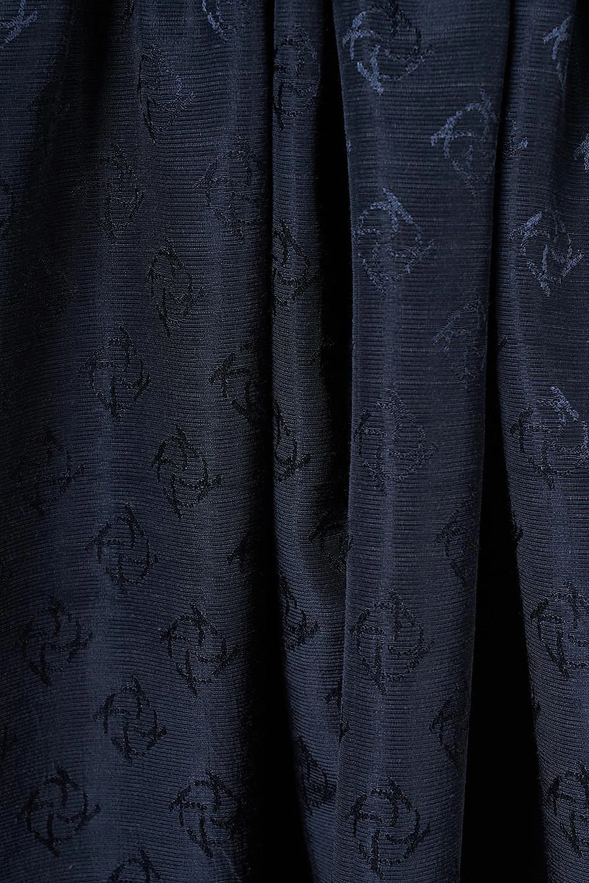 Logo Detailed Lyocell Shawl Navy