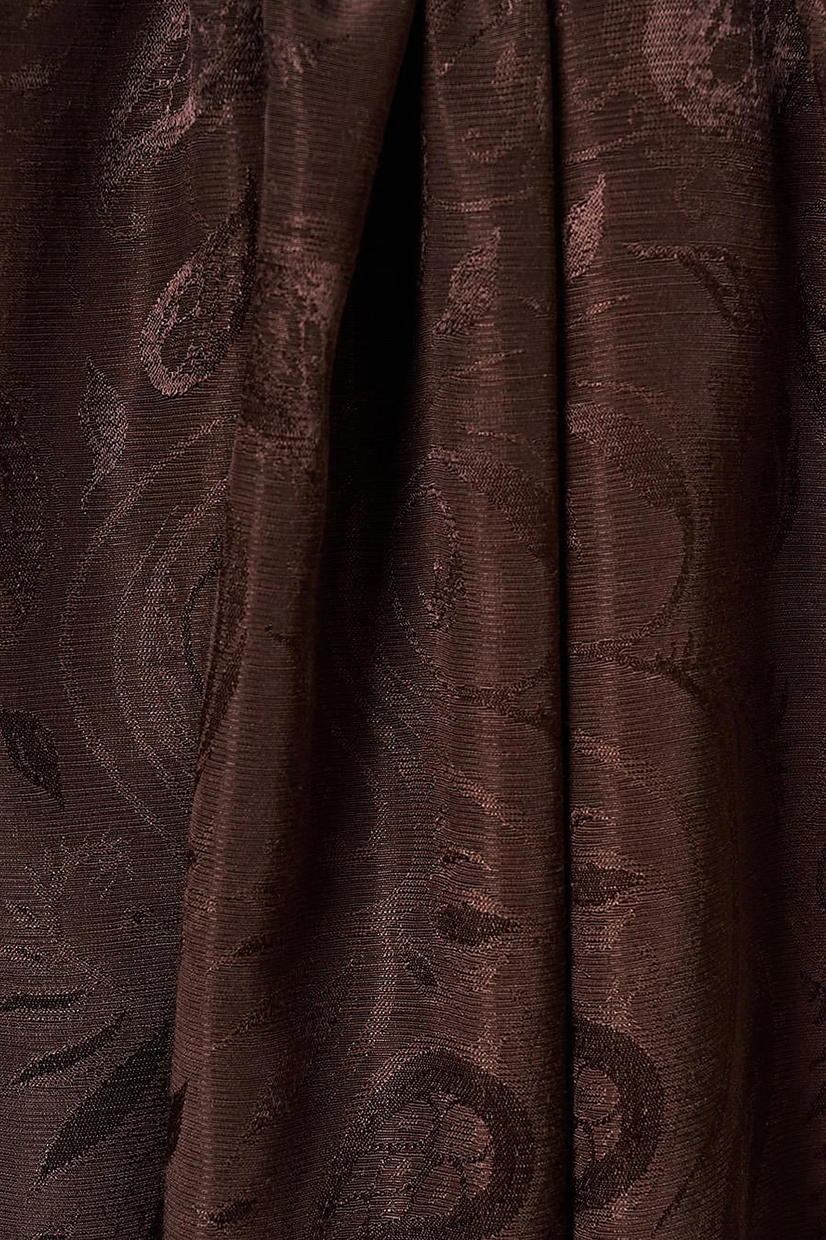 Leaf Pattern Lyocell Shawl Dark Brown