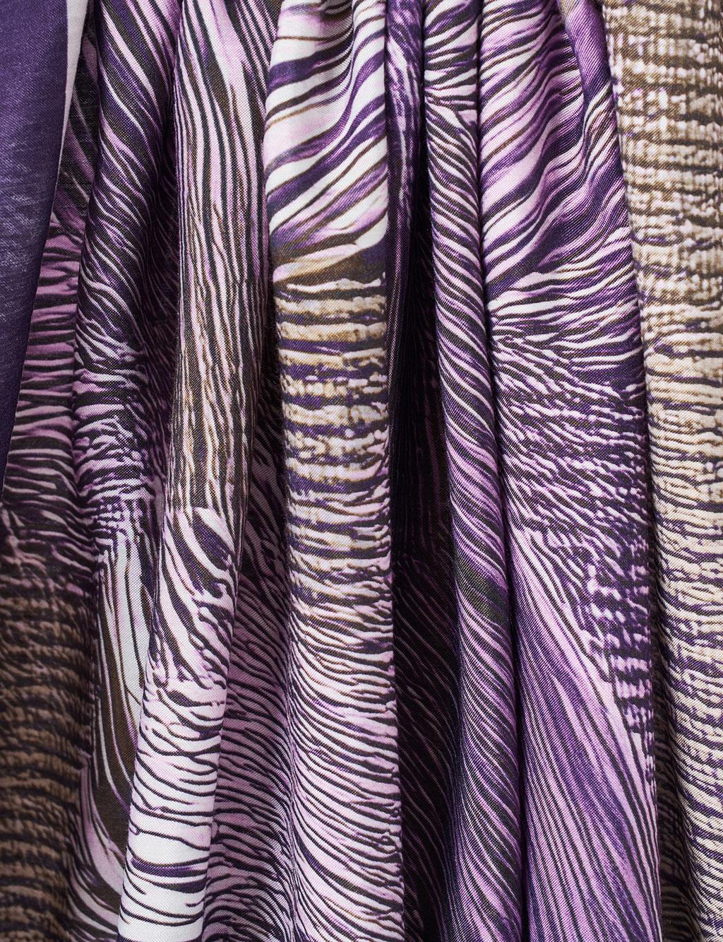 Brush Pattern Scarf Lilac