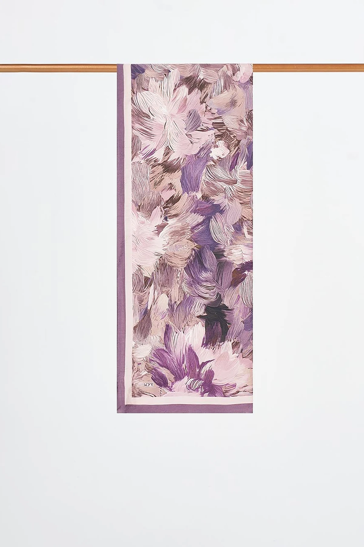 Floral Brush Pattern Scarf Lilac