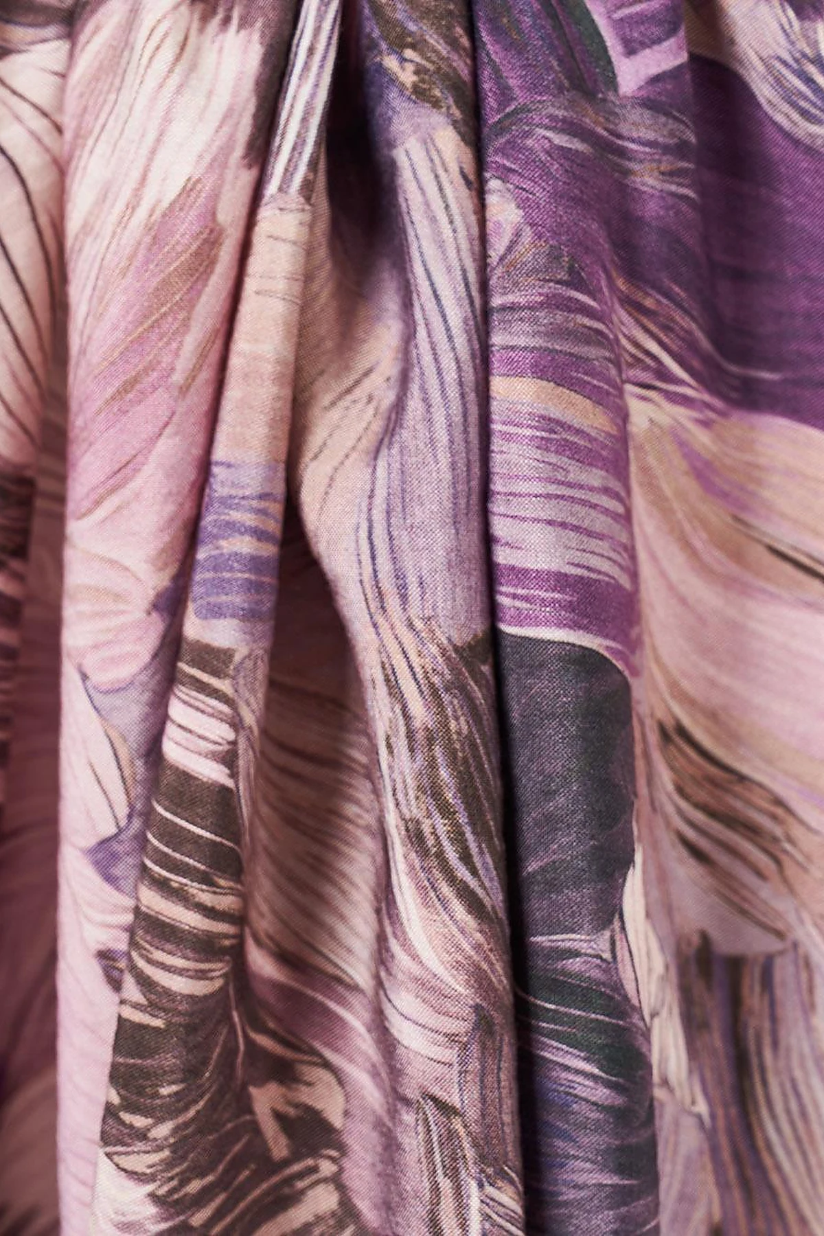 Floral Brush Pattern Scarf Lilac