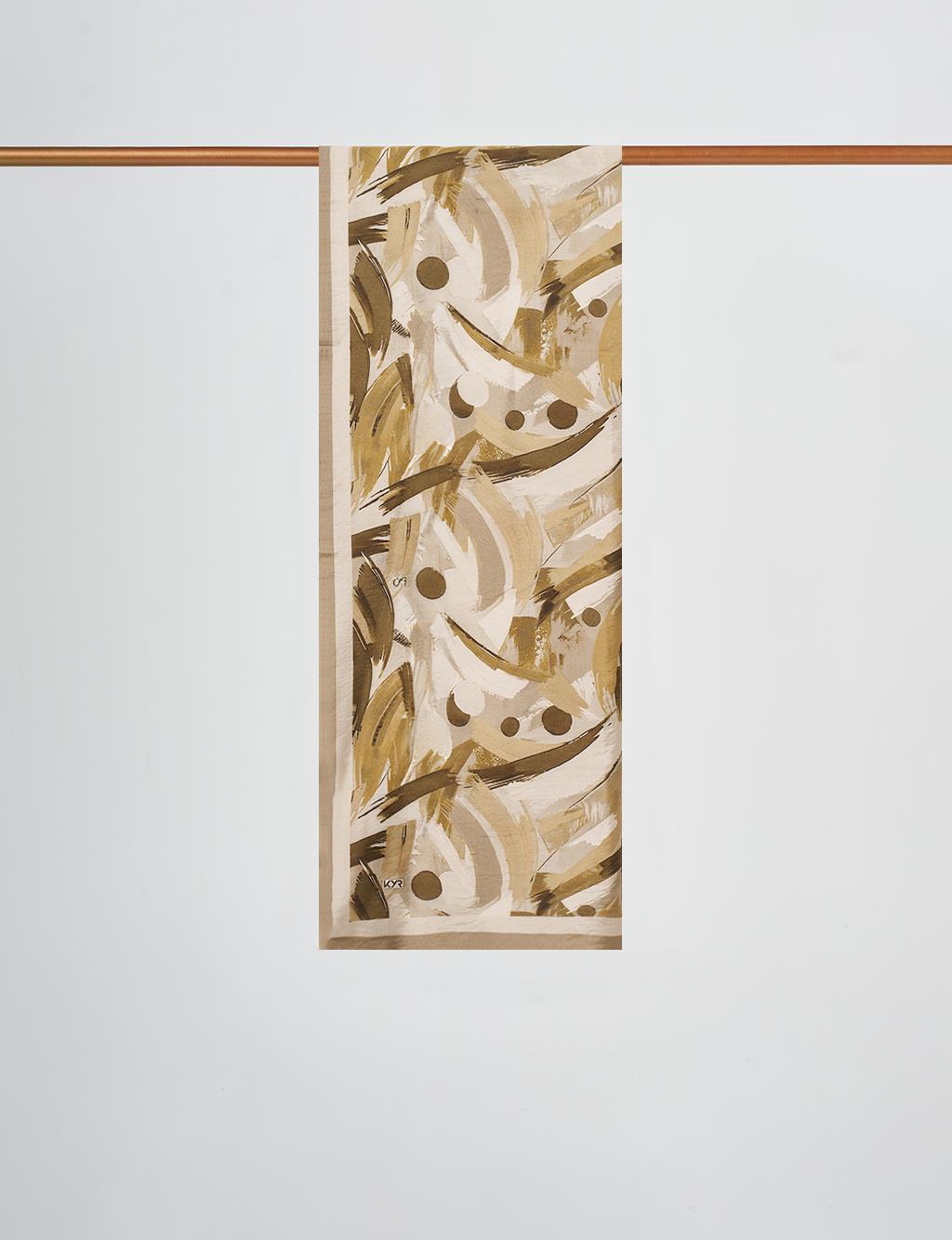 Abstract Brush Pattern Scarf Fig