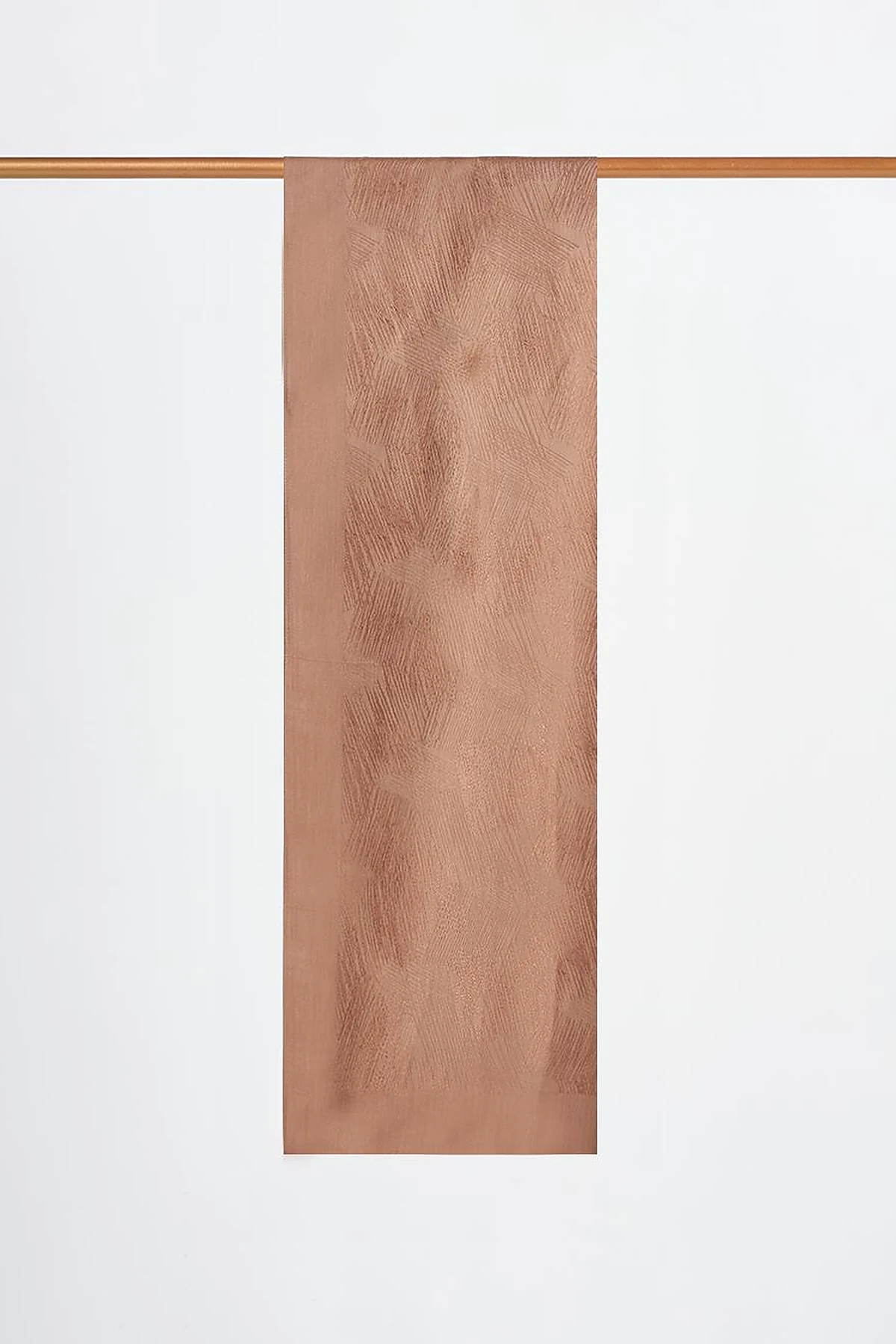 Brush Patterned Viscose Shawl Brown
