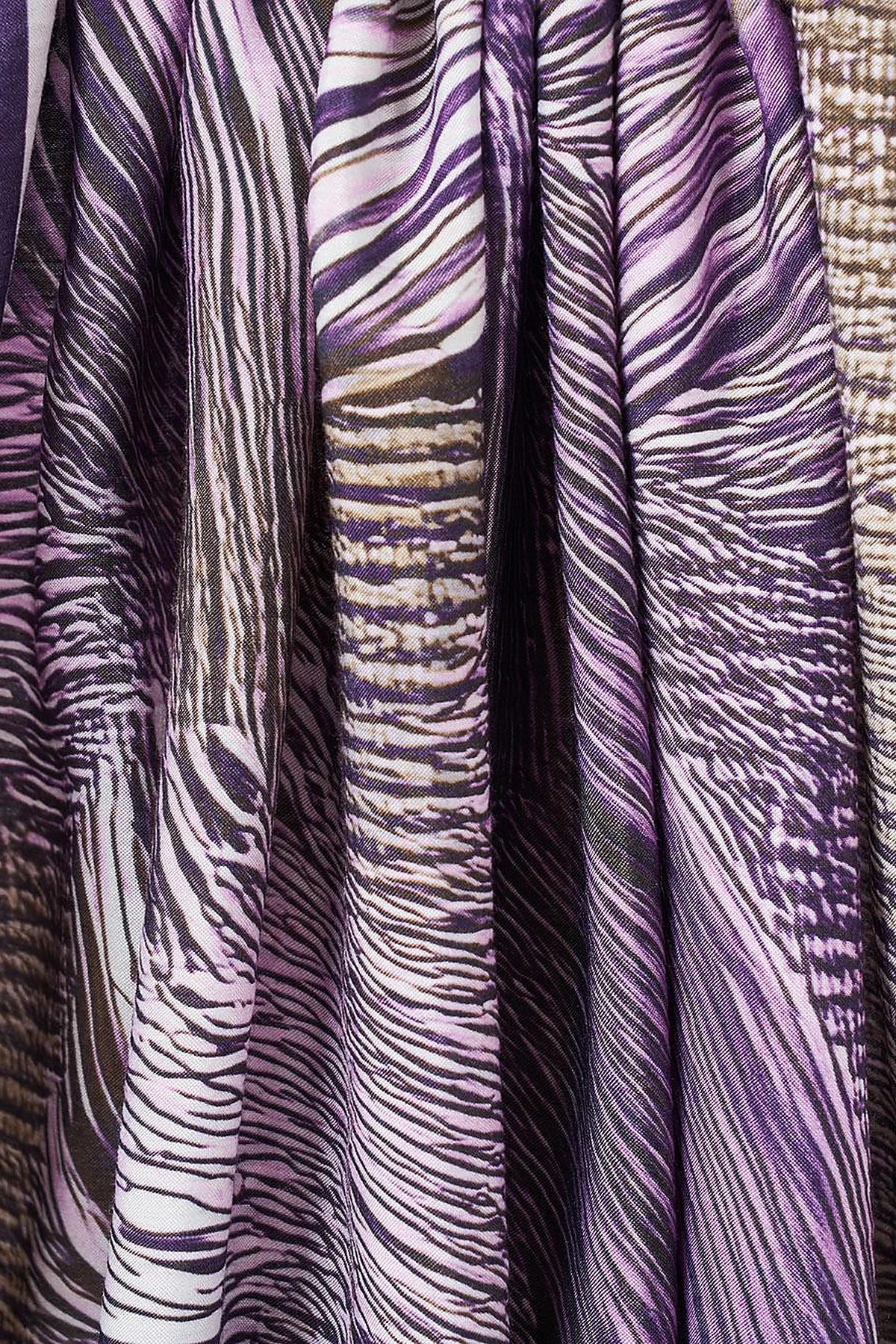 Brush Pattern Scarf Lilac