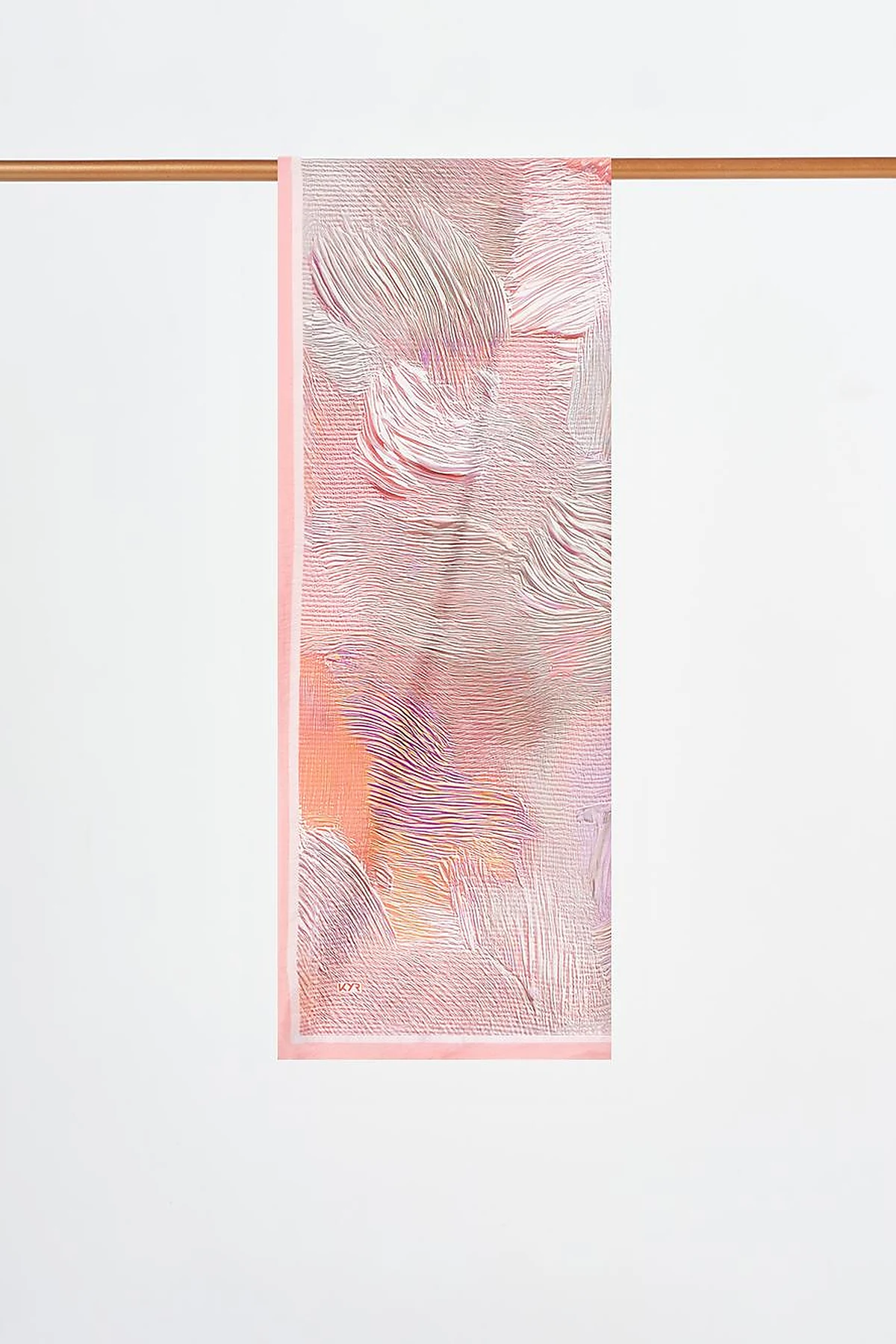 Brush Pattern Scarf Rose Pink