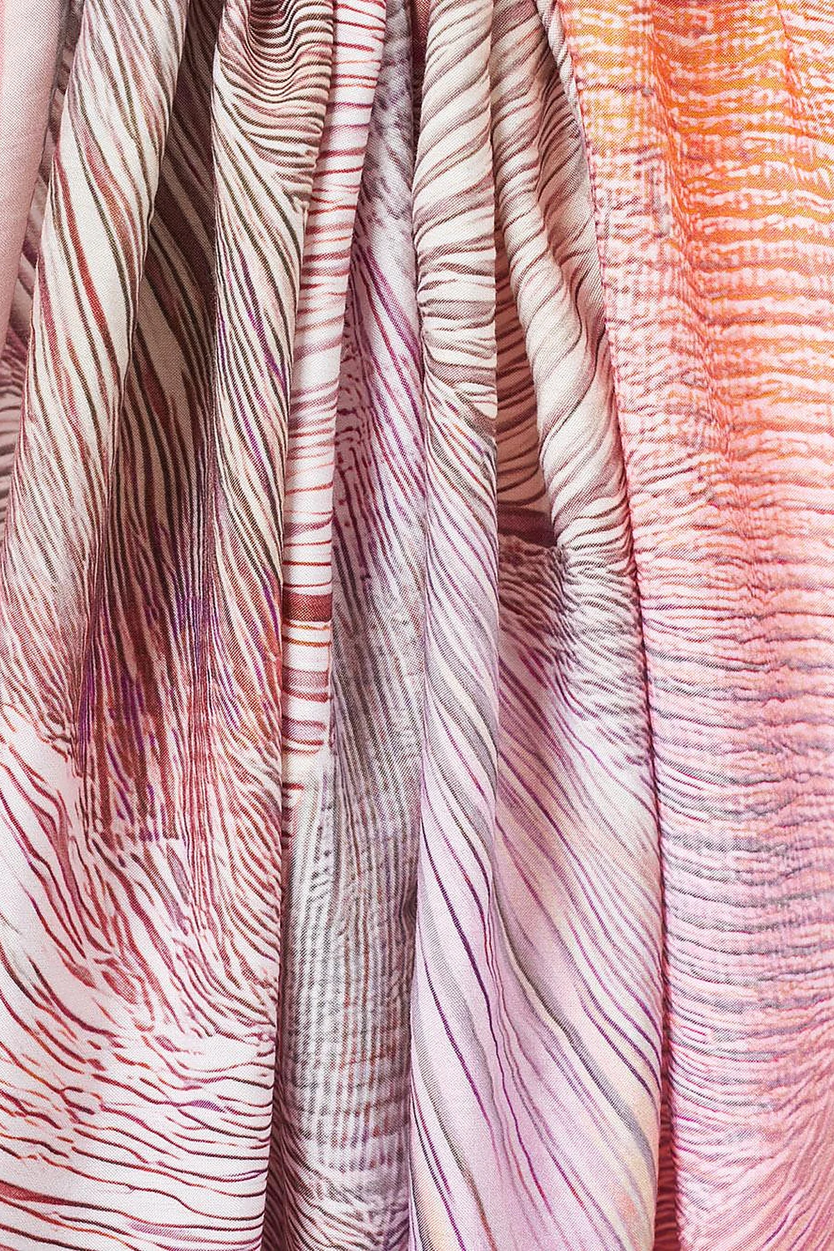 Brush Pattern Scarf Rose Pink
