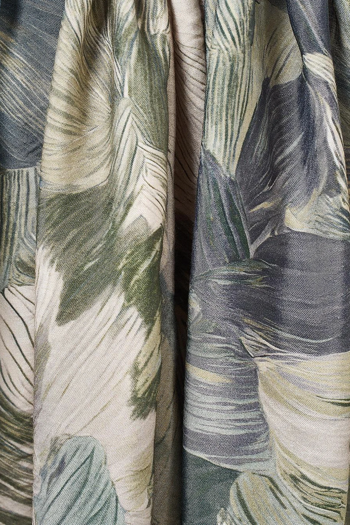 Floral Brush Pattern Scarf Mint