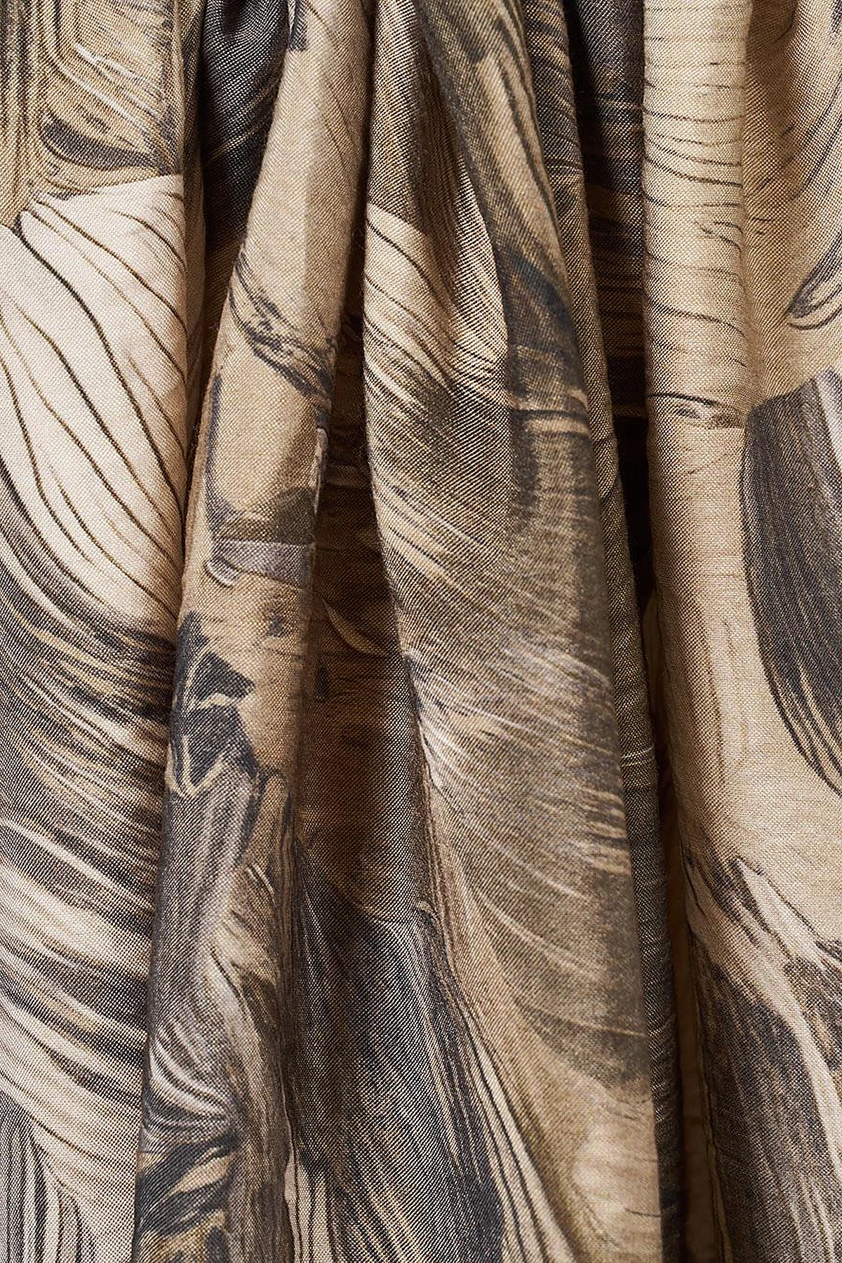 Floral Brush Pattern Scarf Forest Green