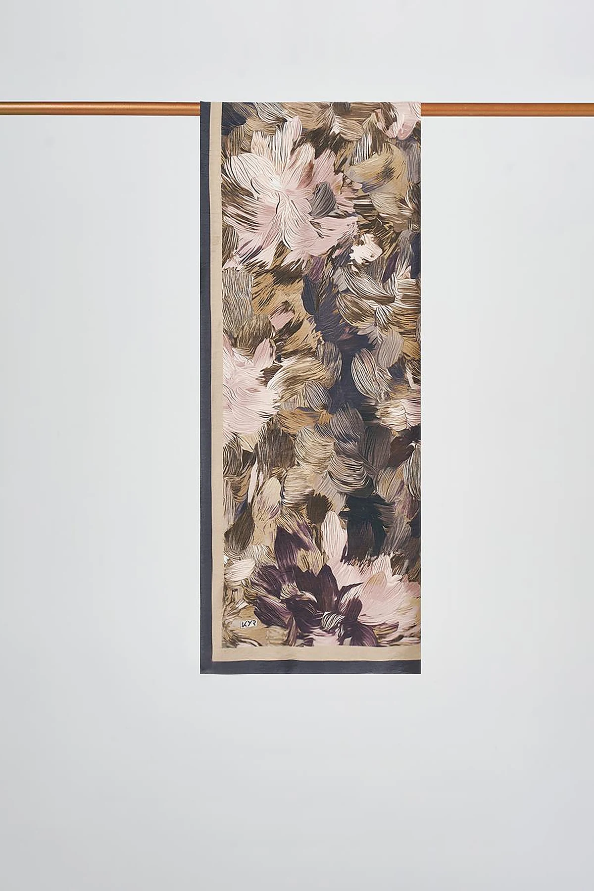 Floral Brush Pattern Scarf Green