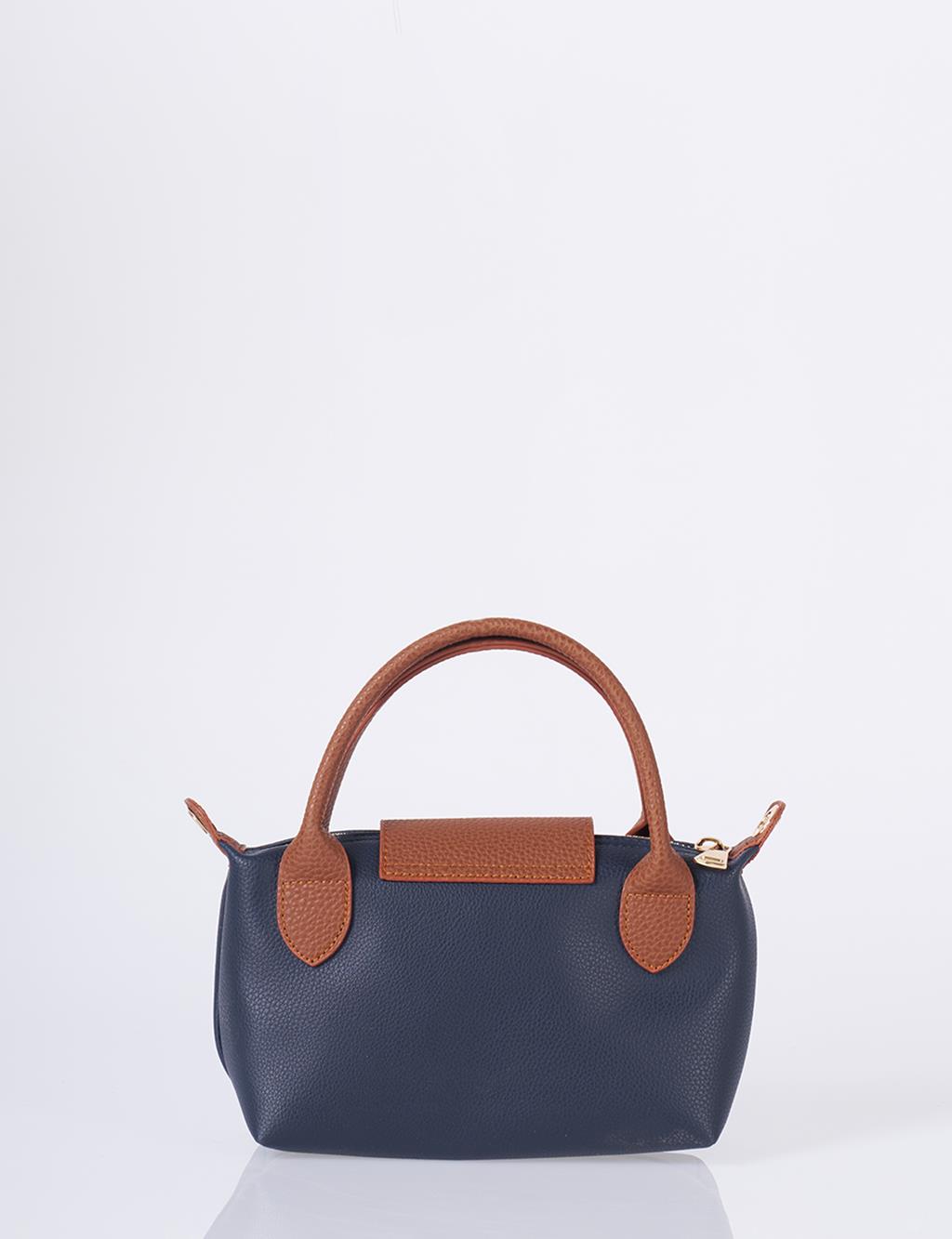 Kapaklı Shopper Çanta Lacivert