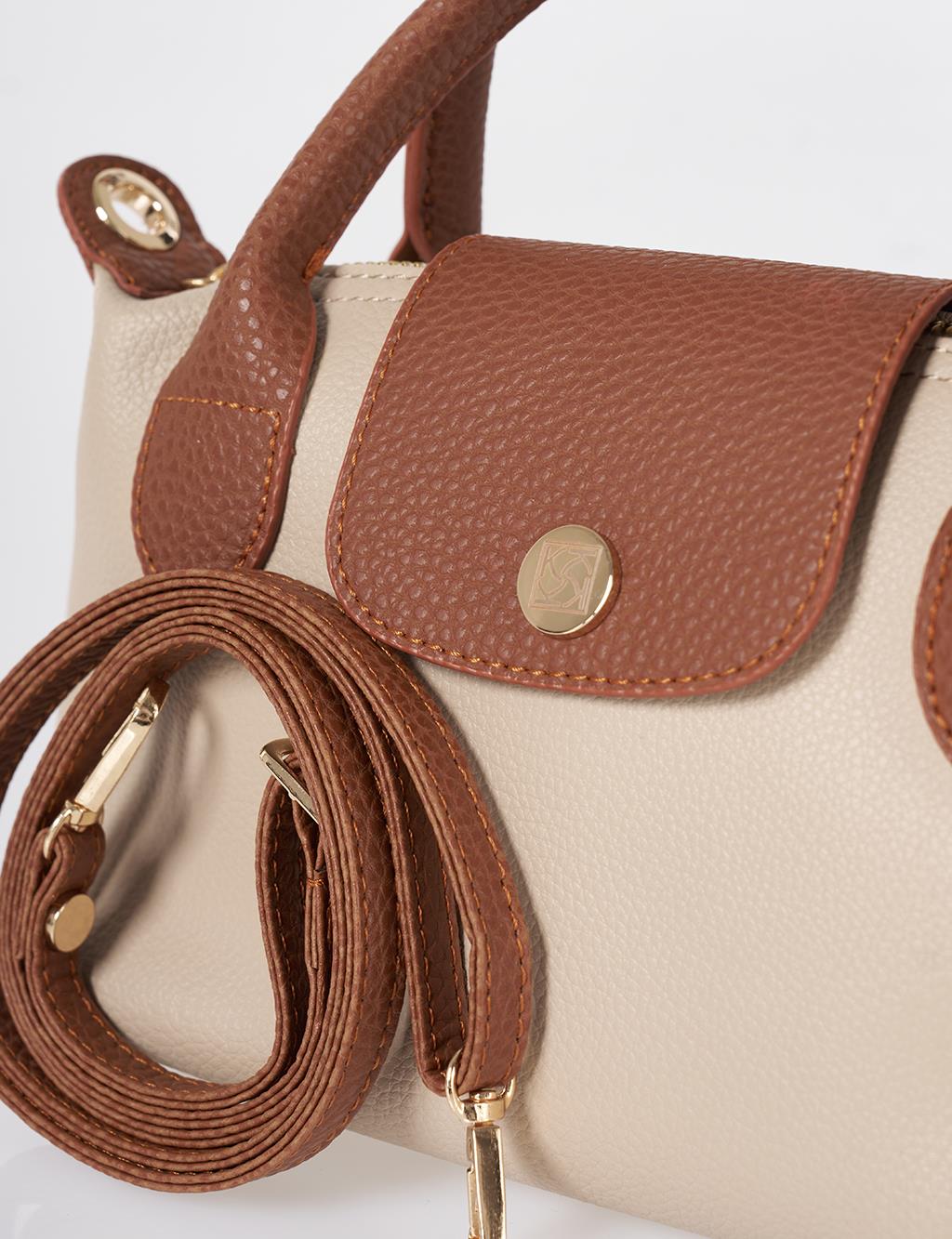 Kapaklı Shopper Çanta Taş