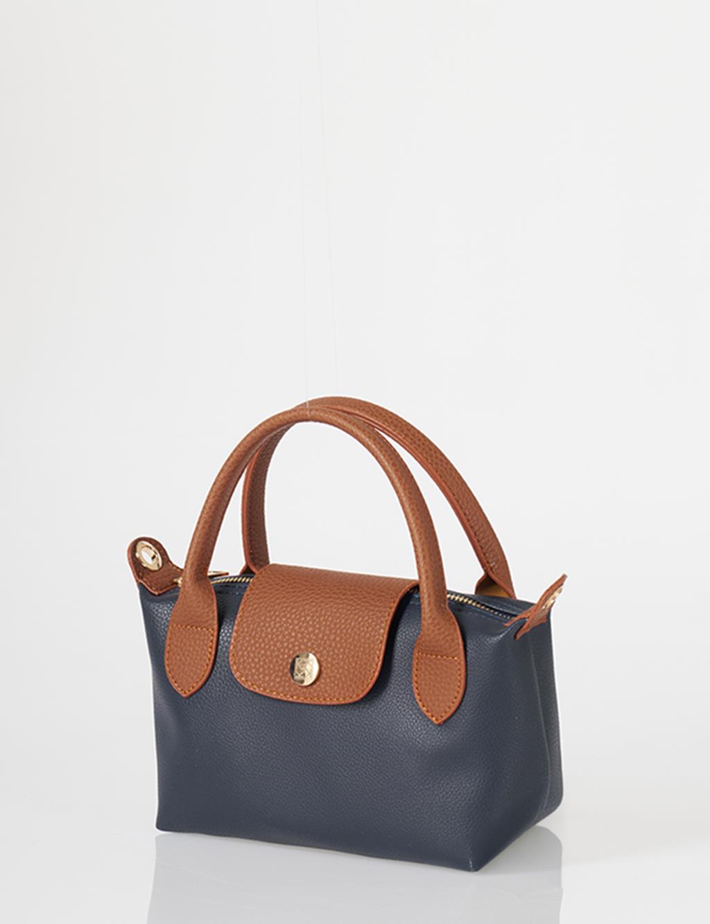 Kapaklı Shopper Çanta Lacivert
