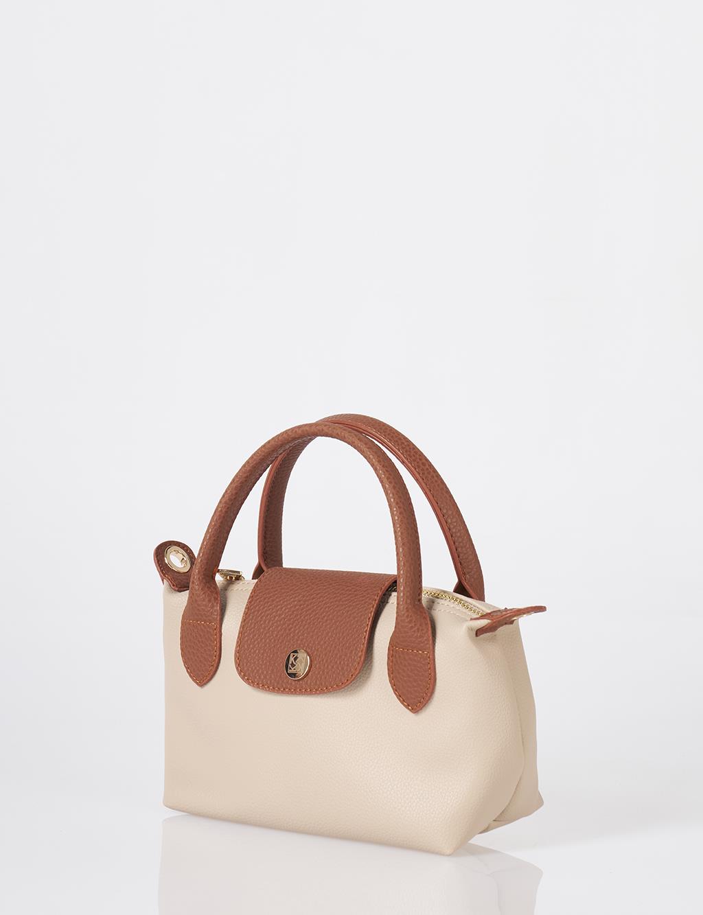 Kapaklı Shopper Çanta Taş