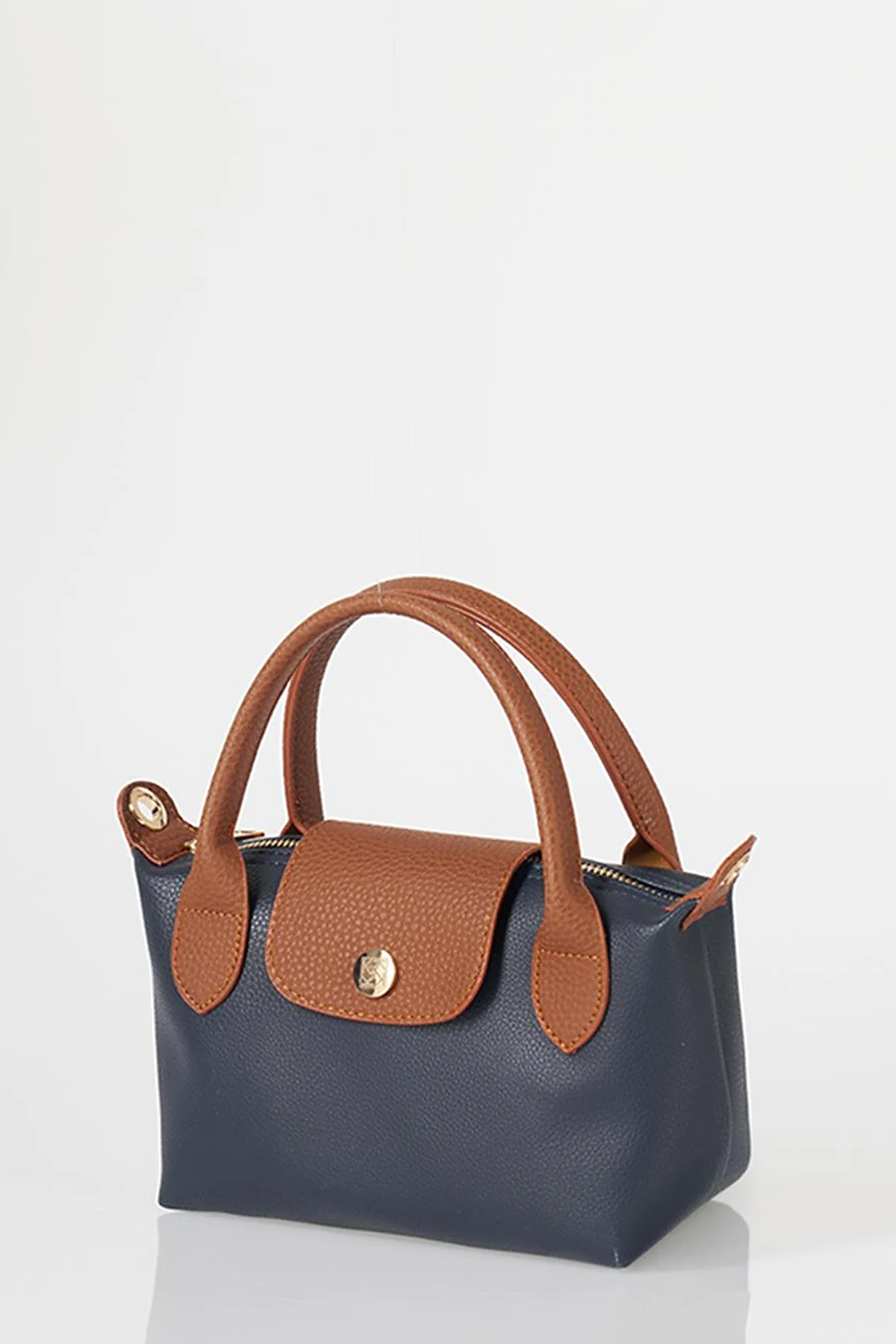 Flap-Detail Shopper Bag Navy Blue