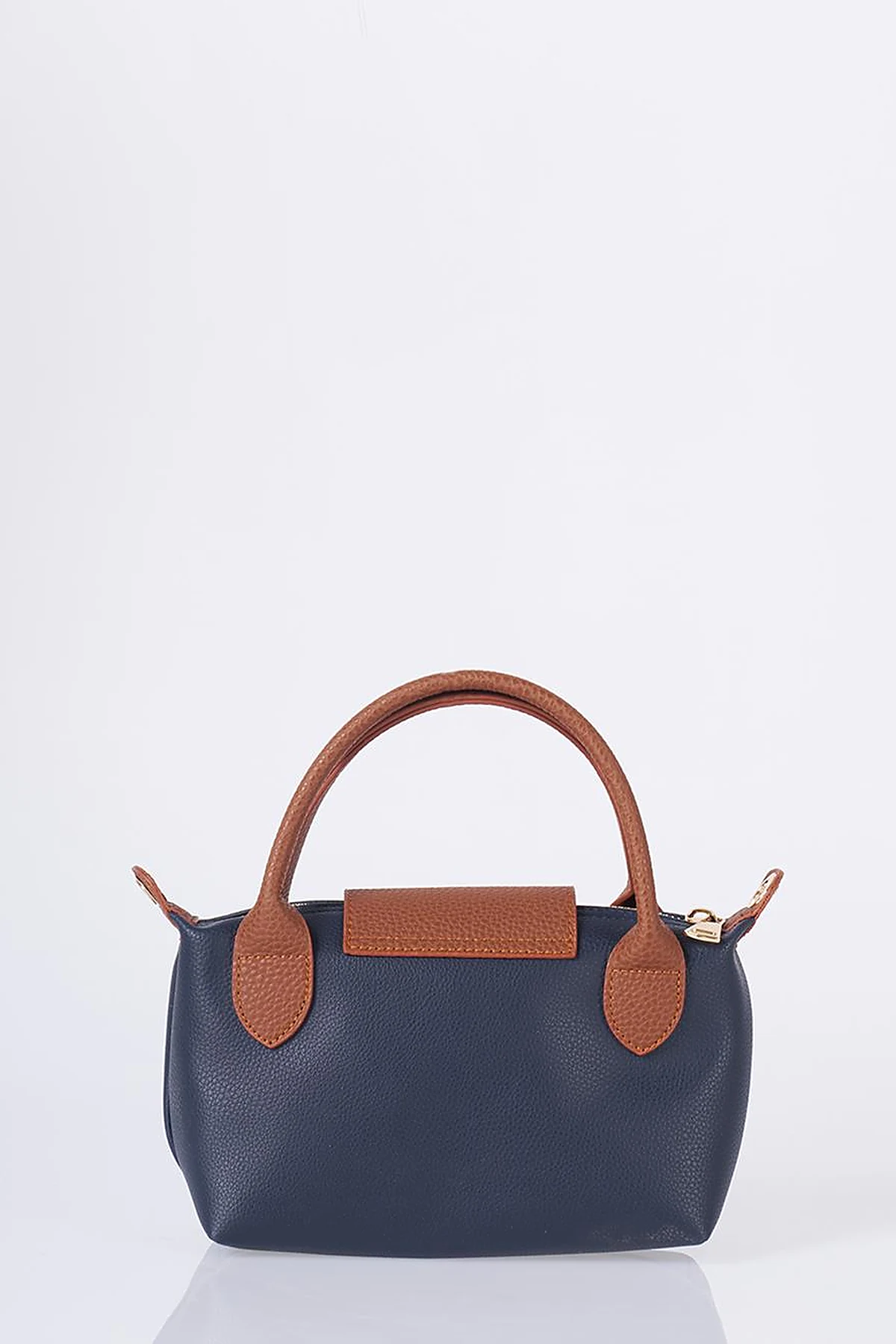 Flap-Detail Shopper Bag Navy Blue