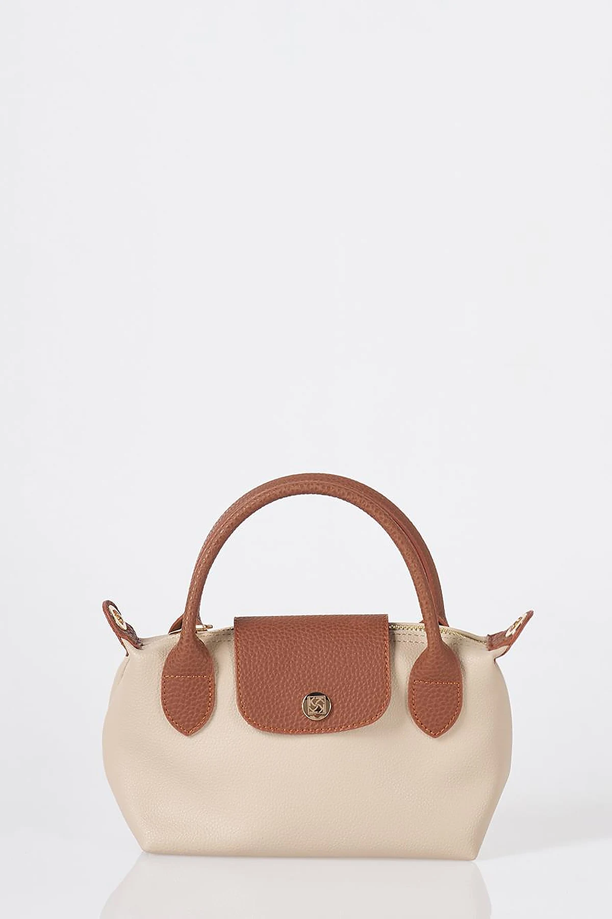 Flap-Detail Shopper Bag Stone